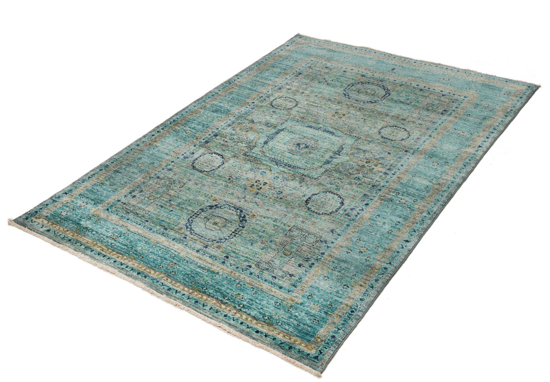 Mamluk Orientteppich 126 × 179 cm aus Wolle, handgeknüpft