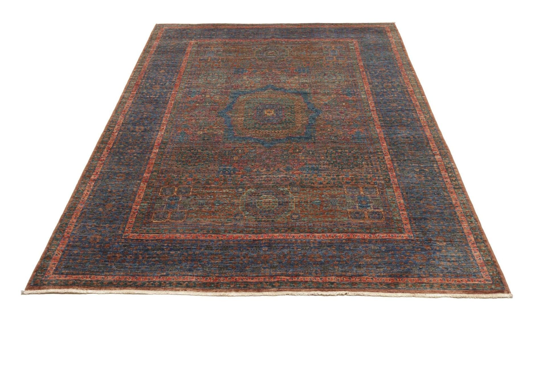 Mamluk Orientteppich 148 × 207 cm aus Wolle, handgeknüpft