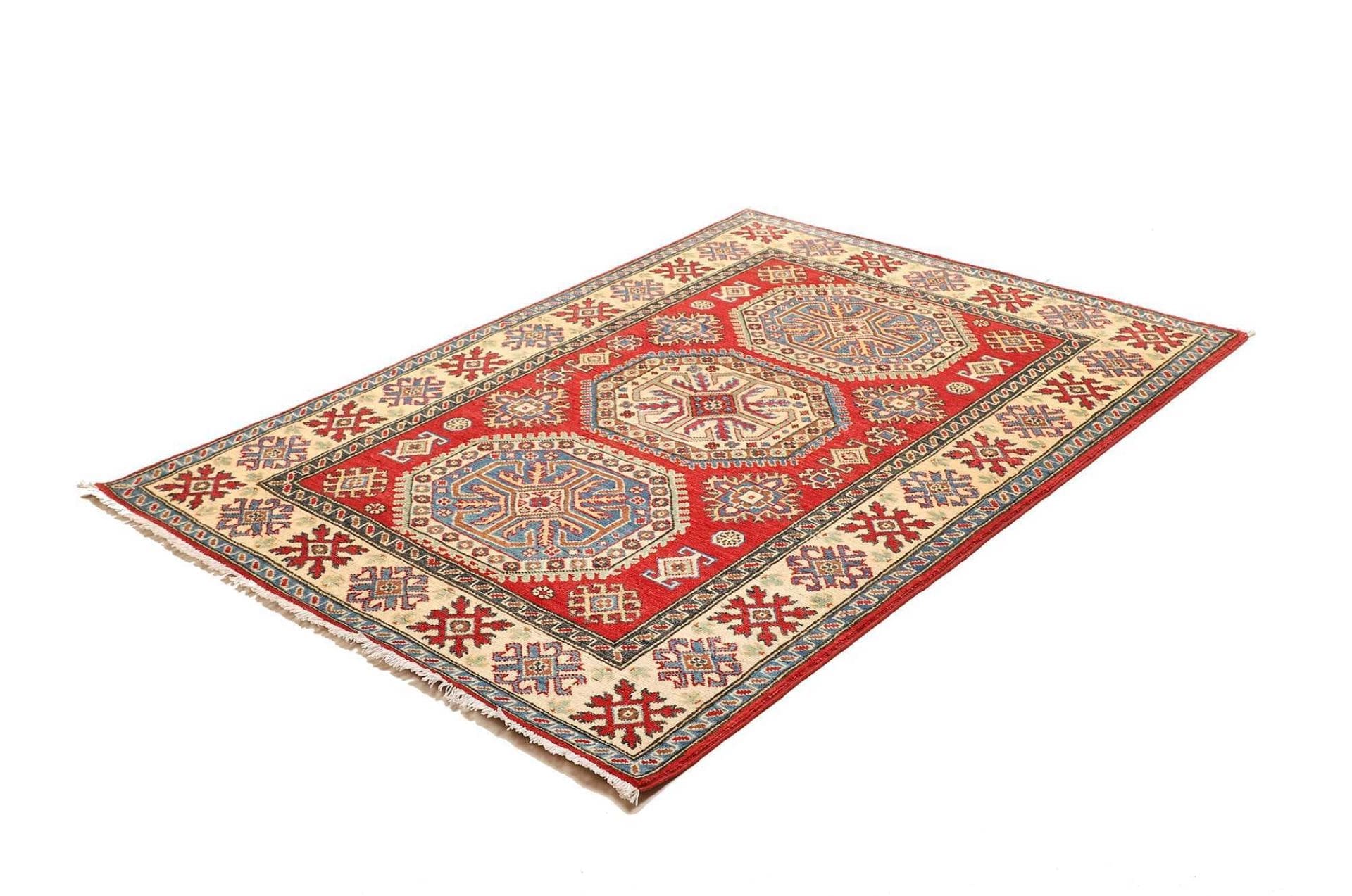 Handgeknüpfter Kazak Orientteppich, 124 × 174 cm, Wolle