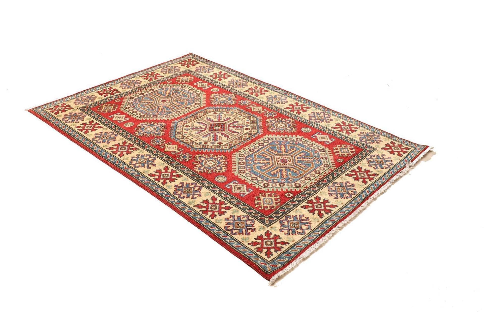 Handgeknüpfter Kazak Orientteppich, 124 × 174 cm, Wolle