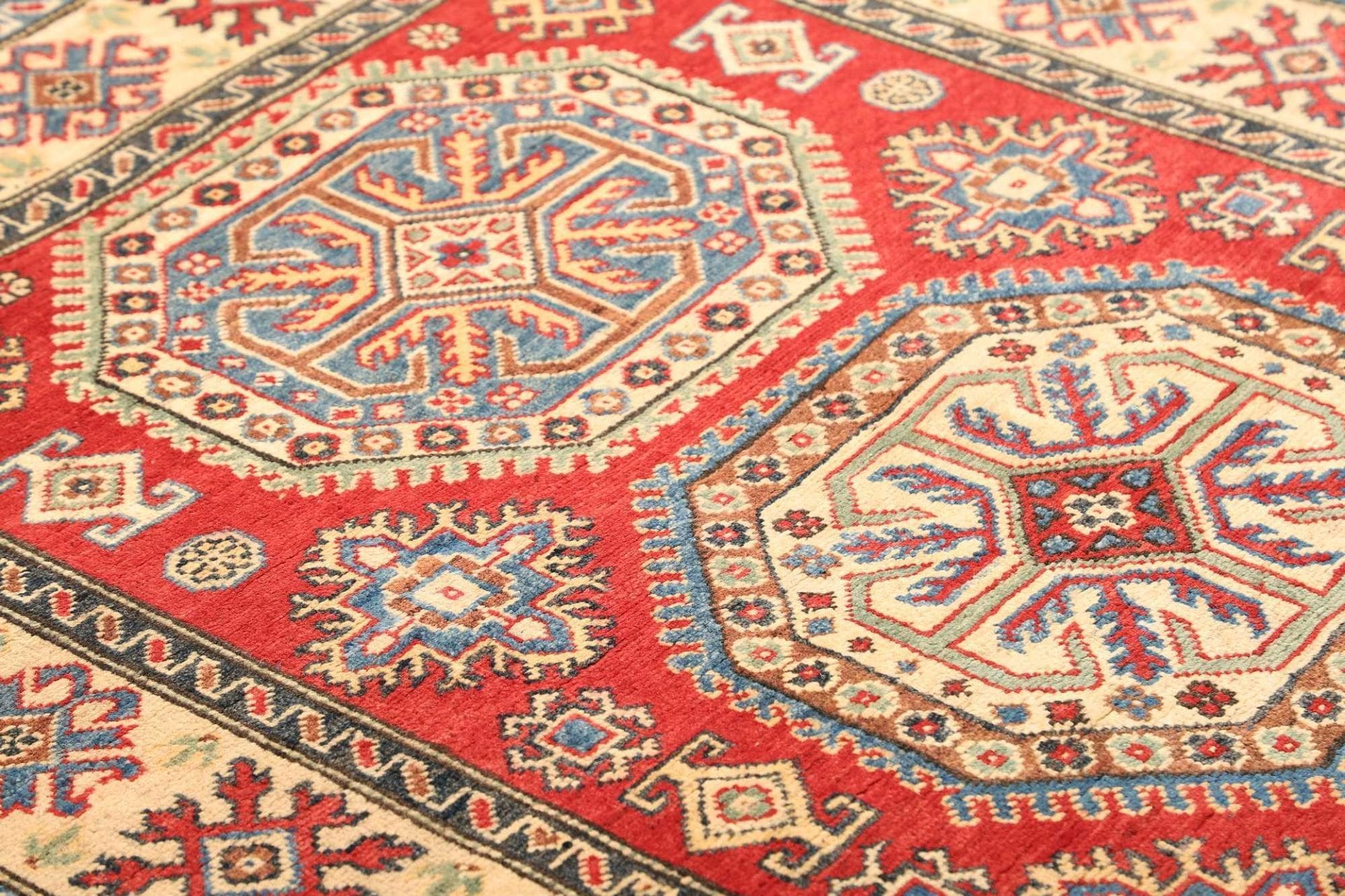 Handgeknüpfter Kazak Orientteppich, 124 × 174 cm, Wolle