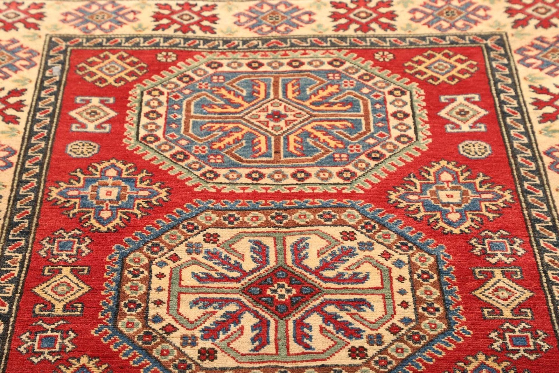 Handgeknüpfter Kazak Orientteppich, 124 × 174 cm, Wolle