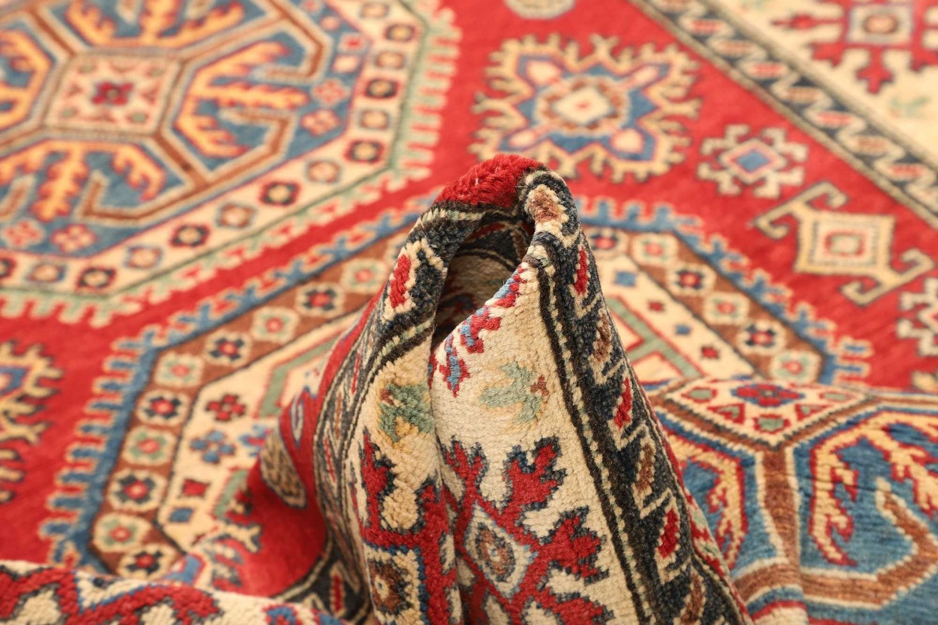 Handgeknüpfter Kazak Orientteppich, 124 × 174 cm, Wolle