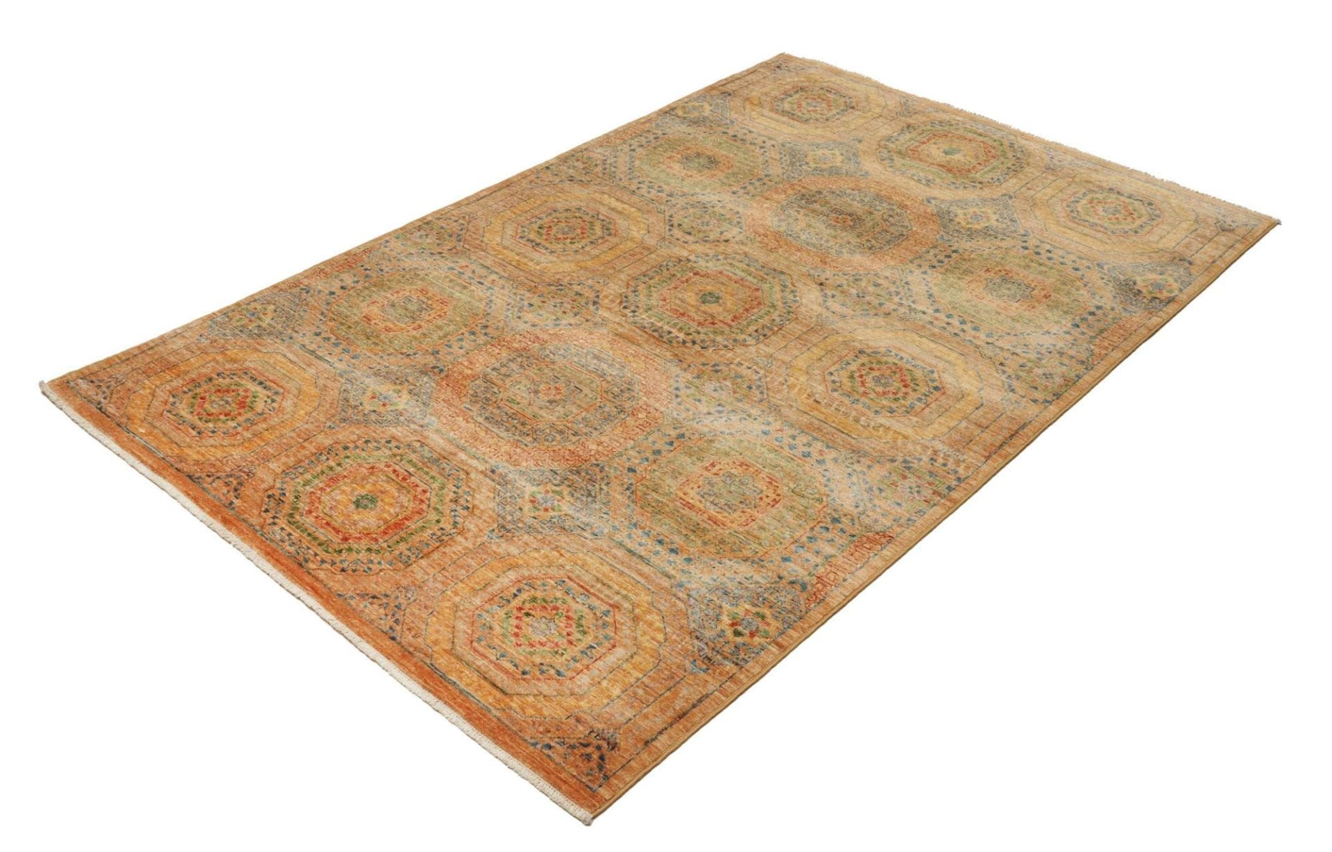 Handgeknüpfter Mamluk Orientteppich 129 × 189 cm