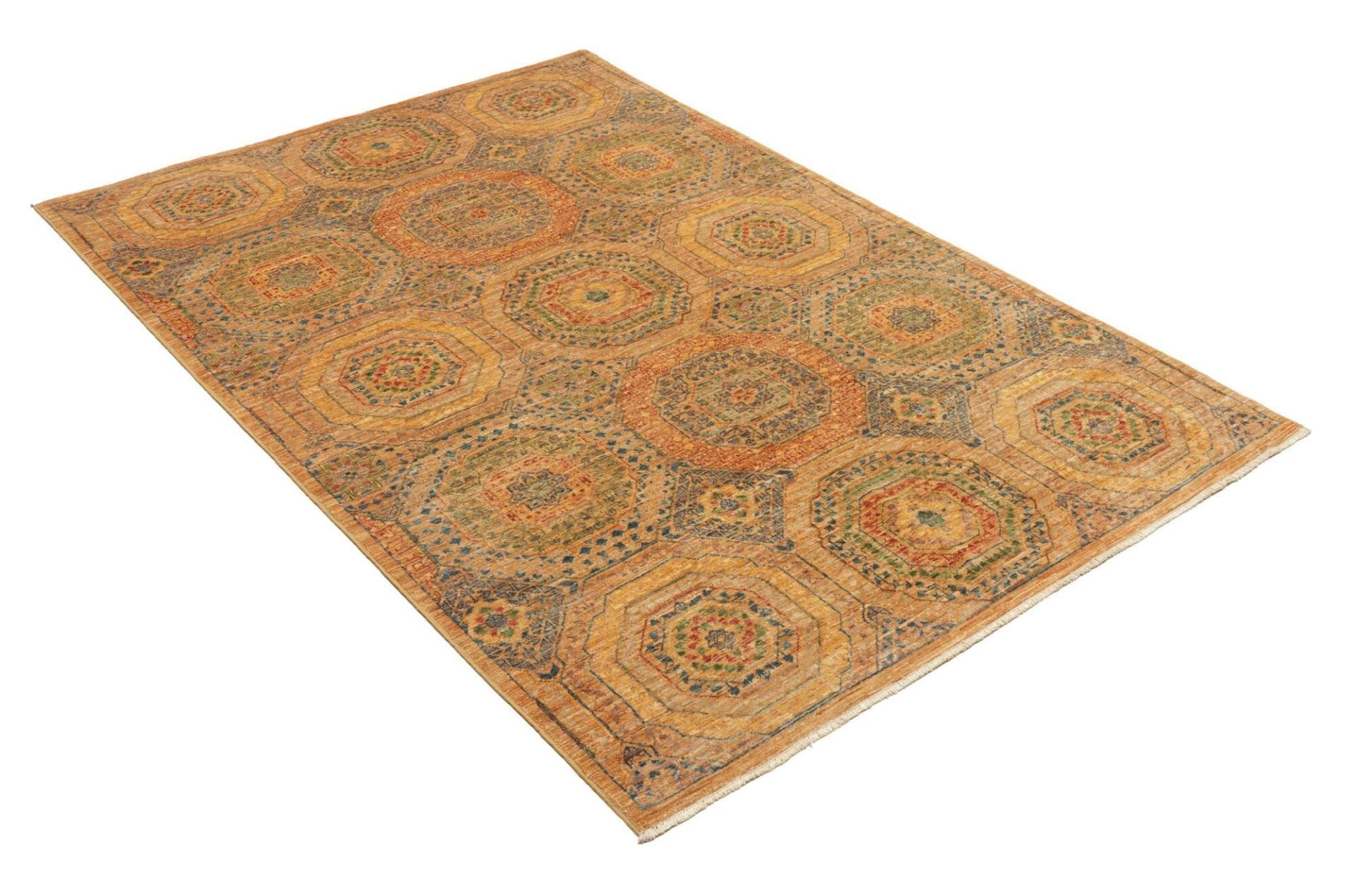 Handgeknüpfter Mamluk Orientteppich 129 × 189 cm