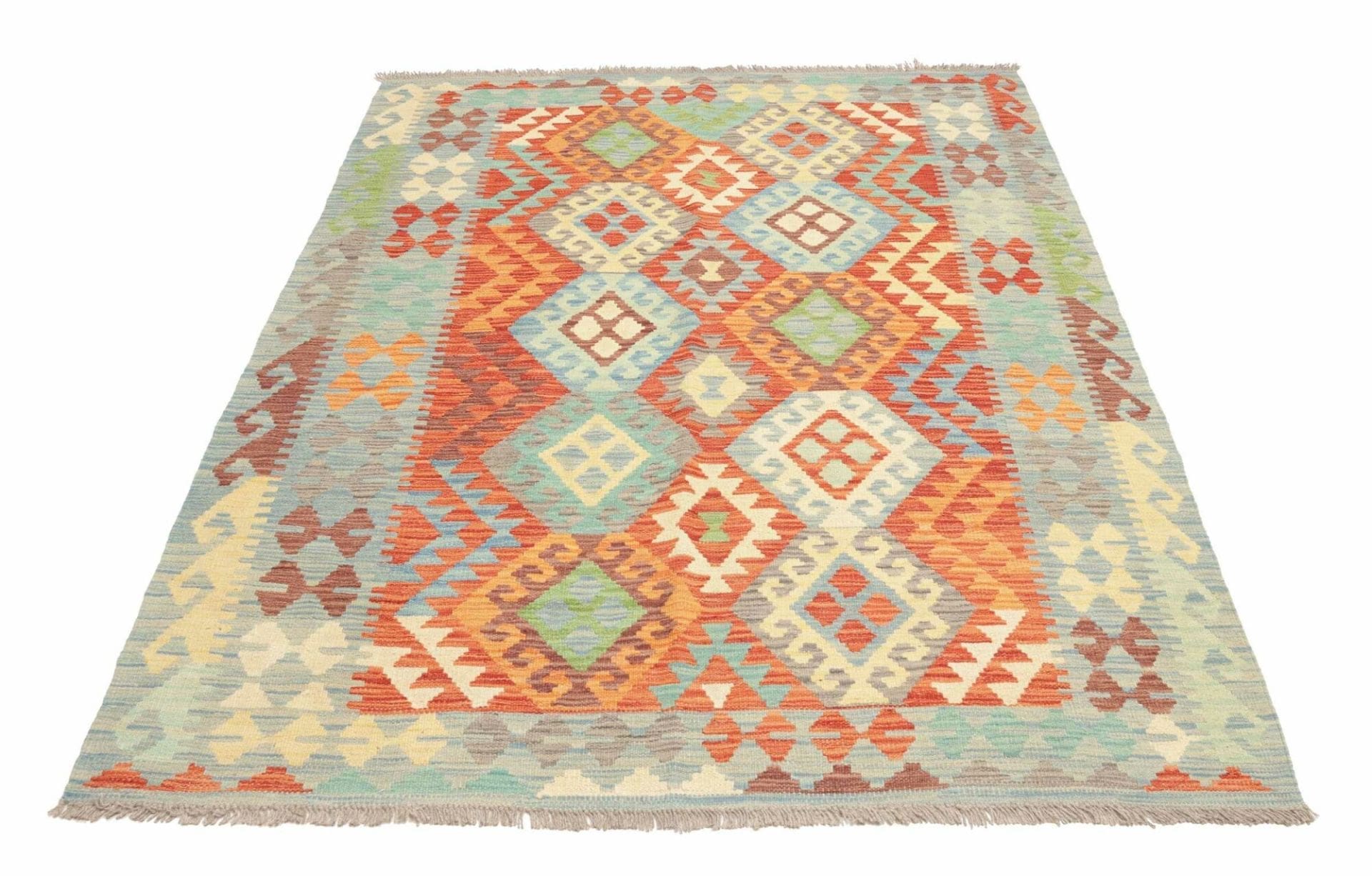 Kelim 154 × 205 cm aus Wolle, handgewebt