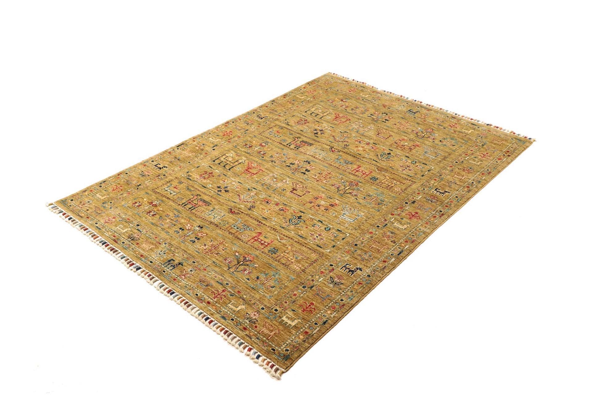Handgeknüpfter Samarkand Orientteppich 128 × 172 cm
