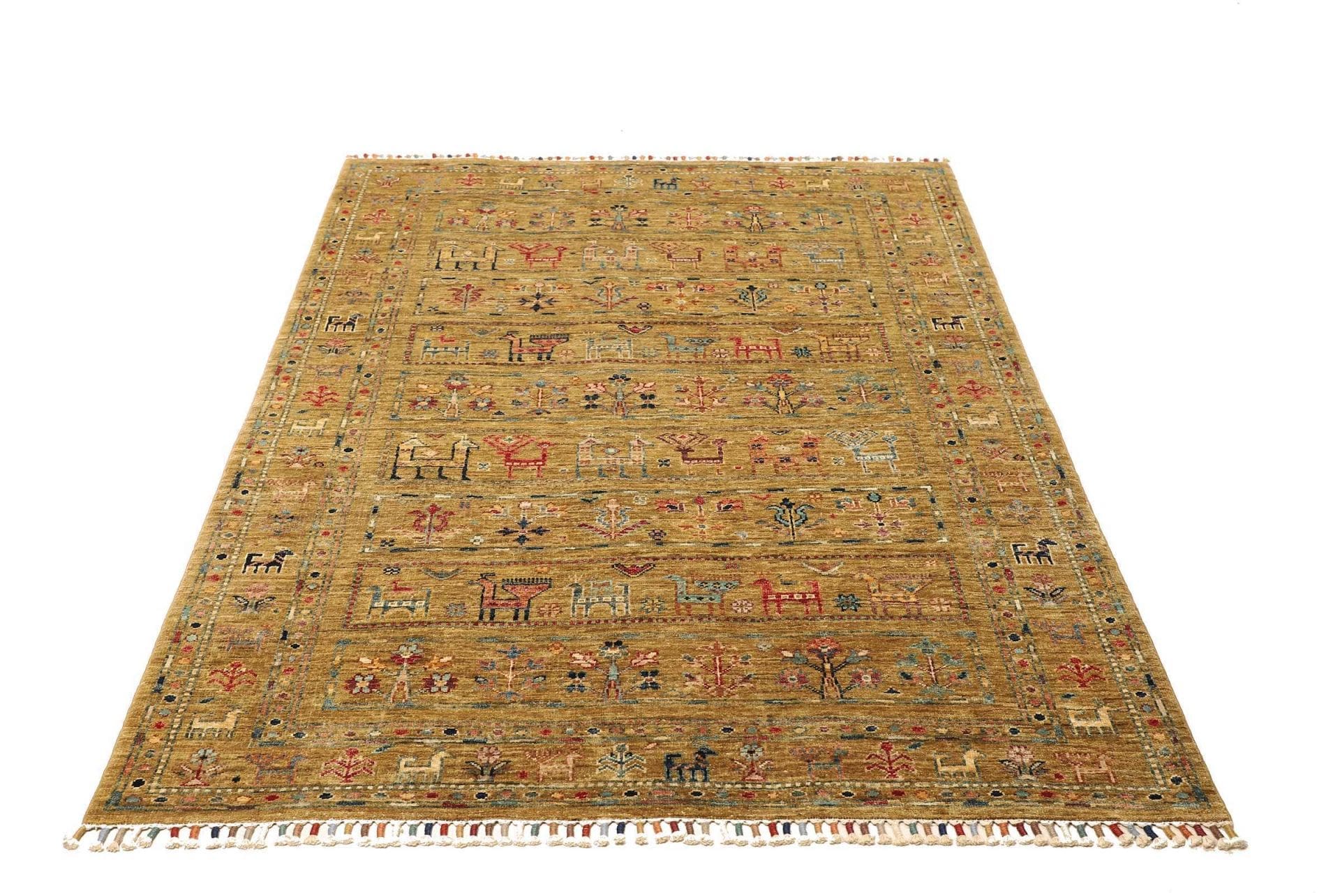 Handgeknüpfter Samarkand Orientteppich 128 × 172 cm