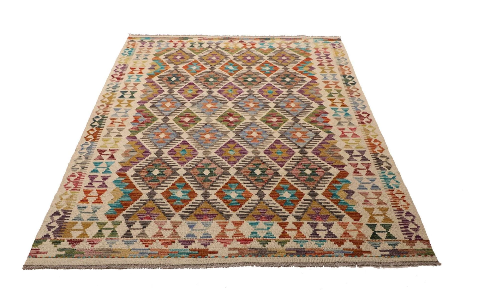 Kelim 153 × 196 cm aus Wolle, handgewebt