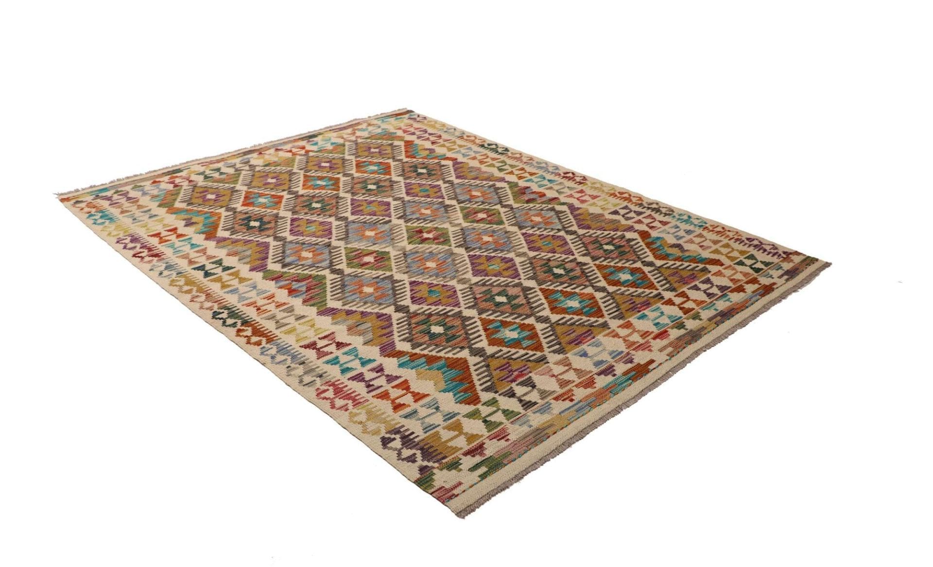 Kelim 153 × 196 cm aus Wolle, handgewebt