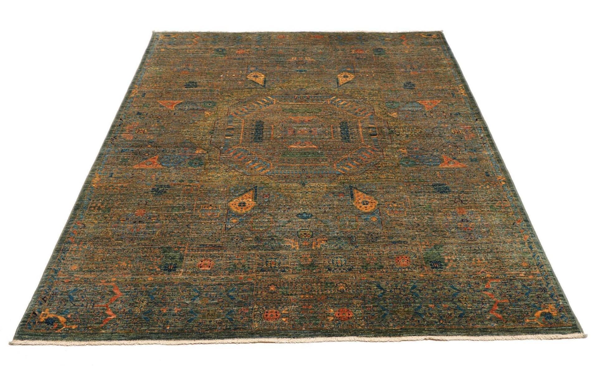 Handgeknüpfter Mamluk Orientteppich 157 × 202 cm