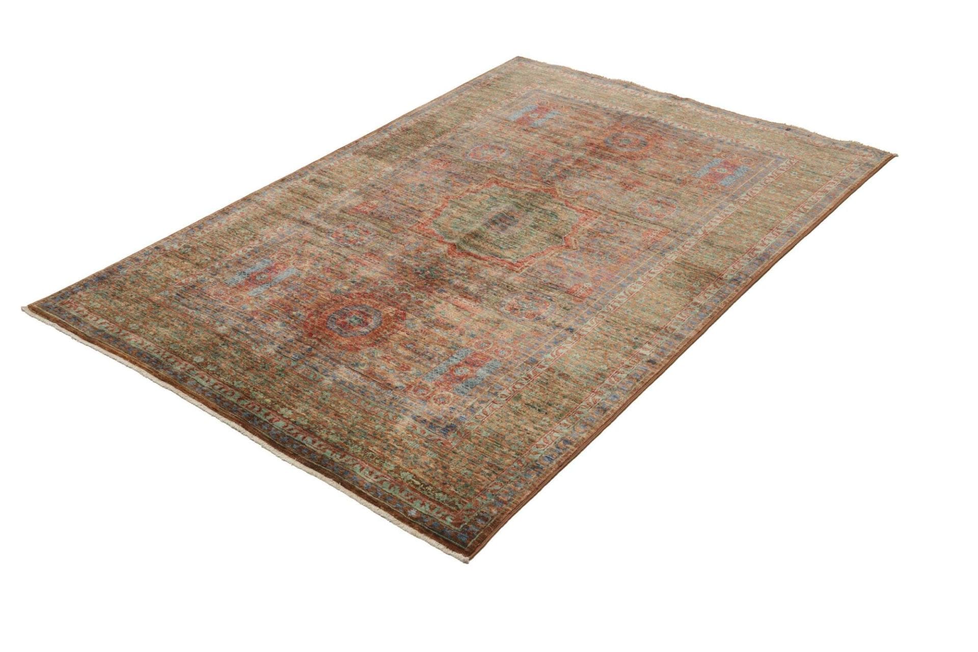 Handgeknüpfter Mamluk Orientteppich, 129 × 182 cm, Wolle