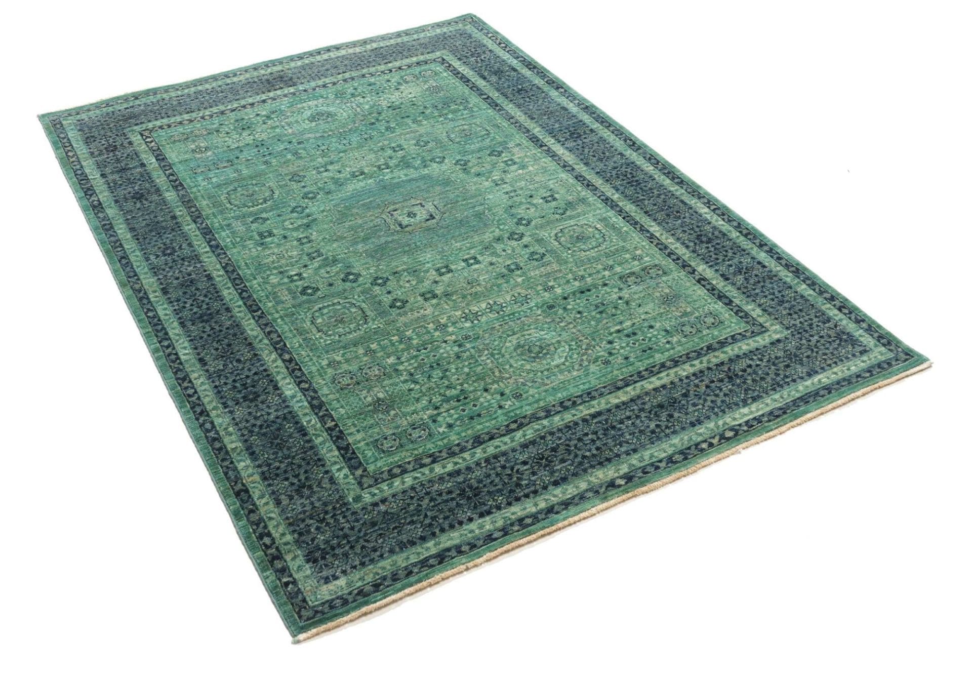 Handgeknüpfter Mamluk Orientteppich, 132 × 188 cm, Wolle