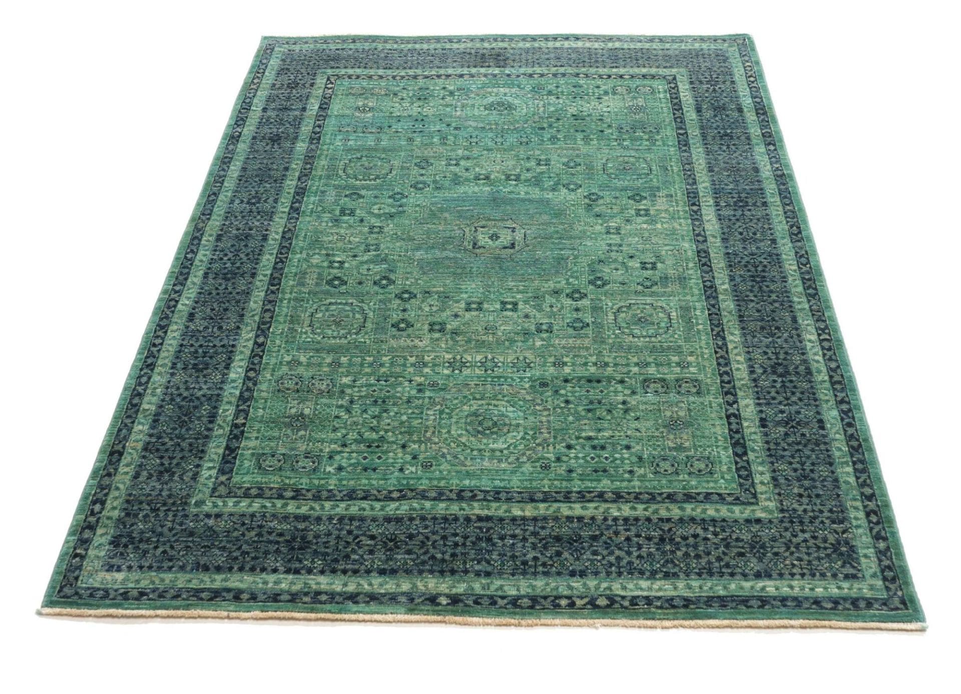Handgeknüpfter Mamluk Orientteppich, 132 × 188 cm, Wolle