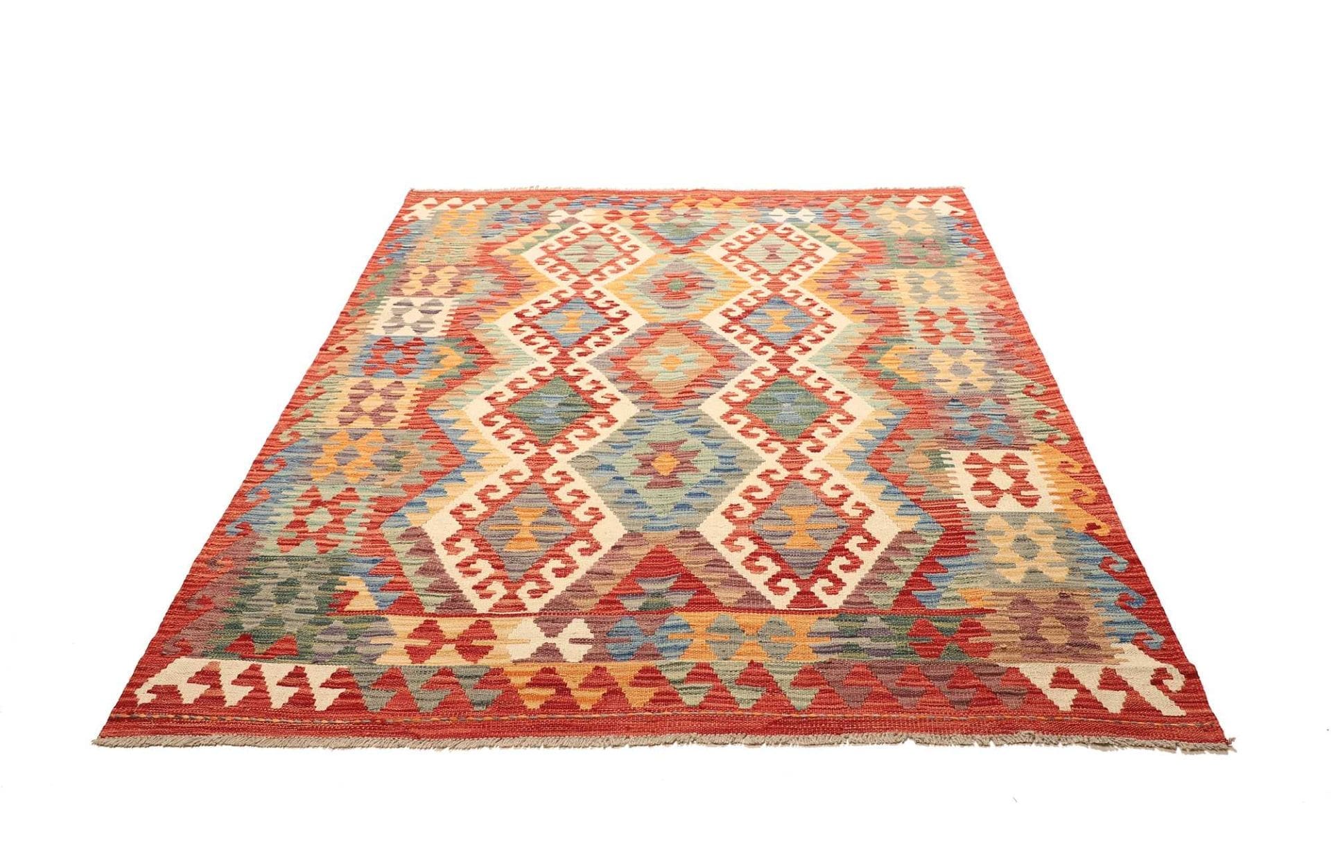 Handgewebter Kelim, 160 × 192 cm, Wolle