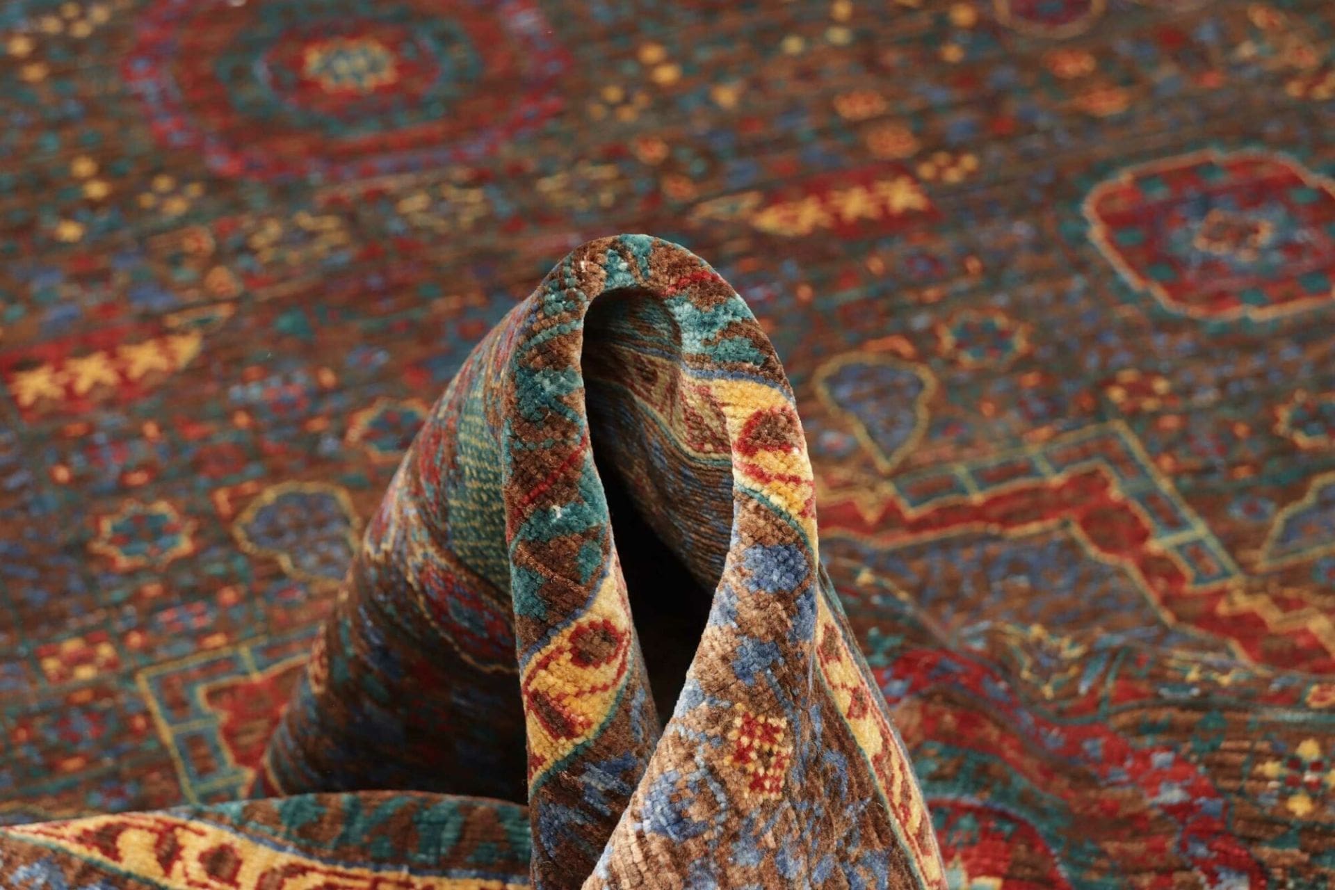 Mamluk Orientteppich 159 × 205 cm aus Wolle, handgeknüpft