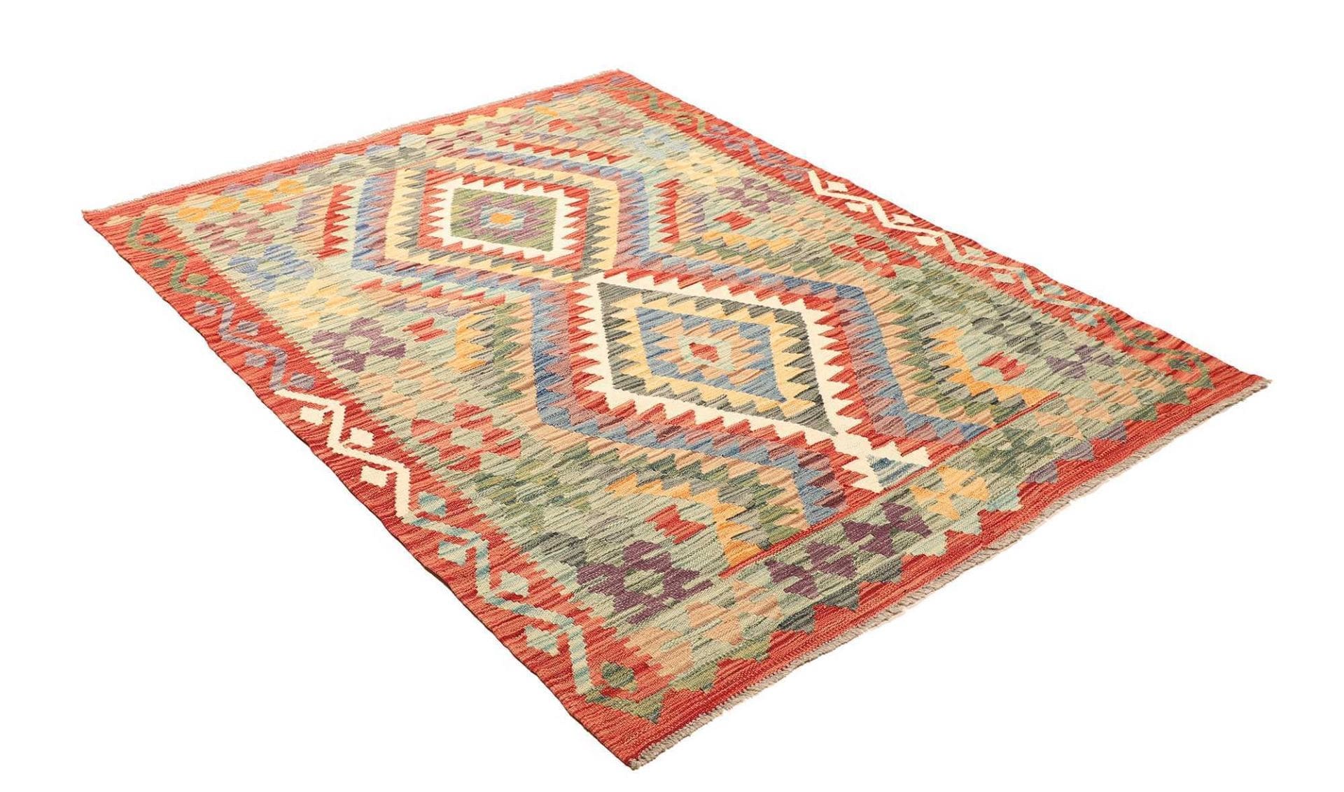 kelim-teppich-136-x-171cm-aus-schurwolle-handgewebt-rustikales-flair-2 Handgewebter Kelim, 136 × 171 cm, Wolle