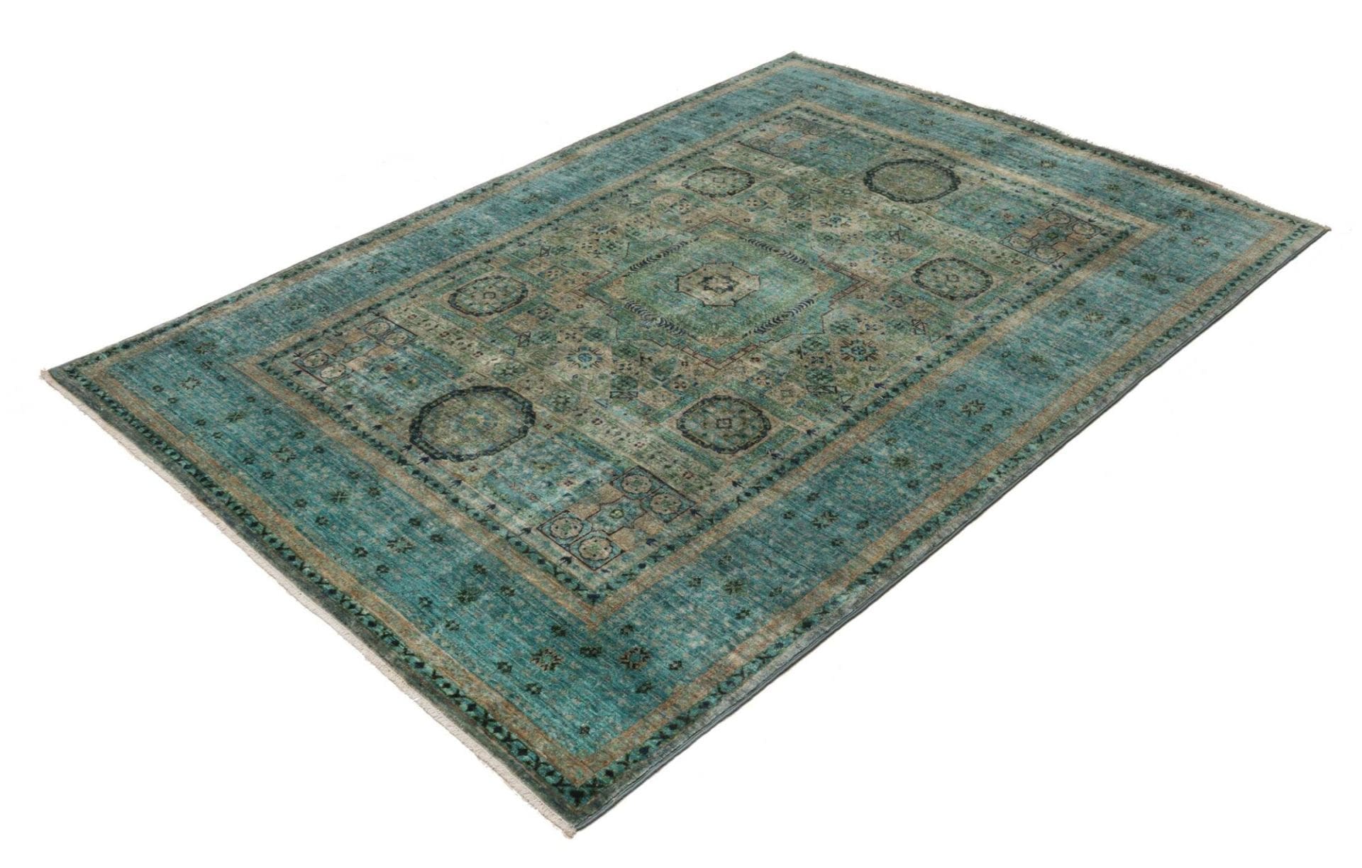 Handgeknüpfter Mamluk Orientteppich, 149 × 202 cm, Wolle