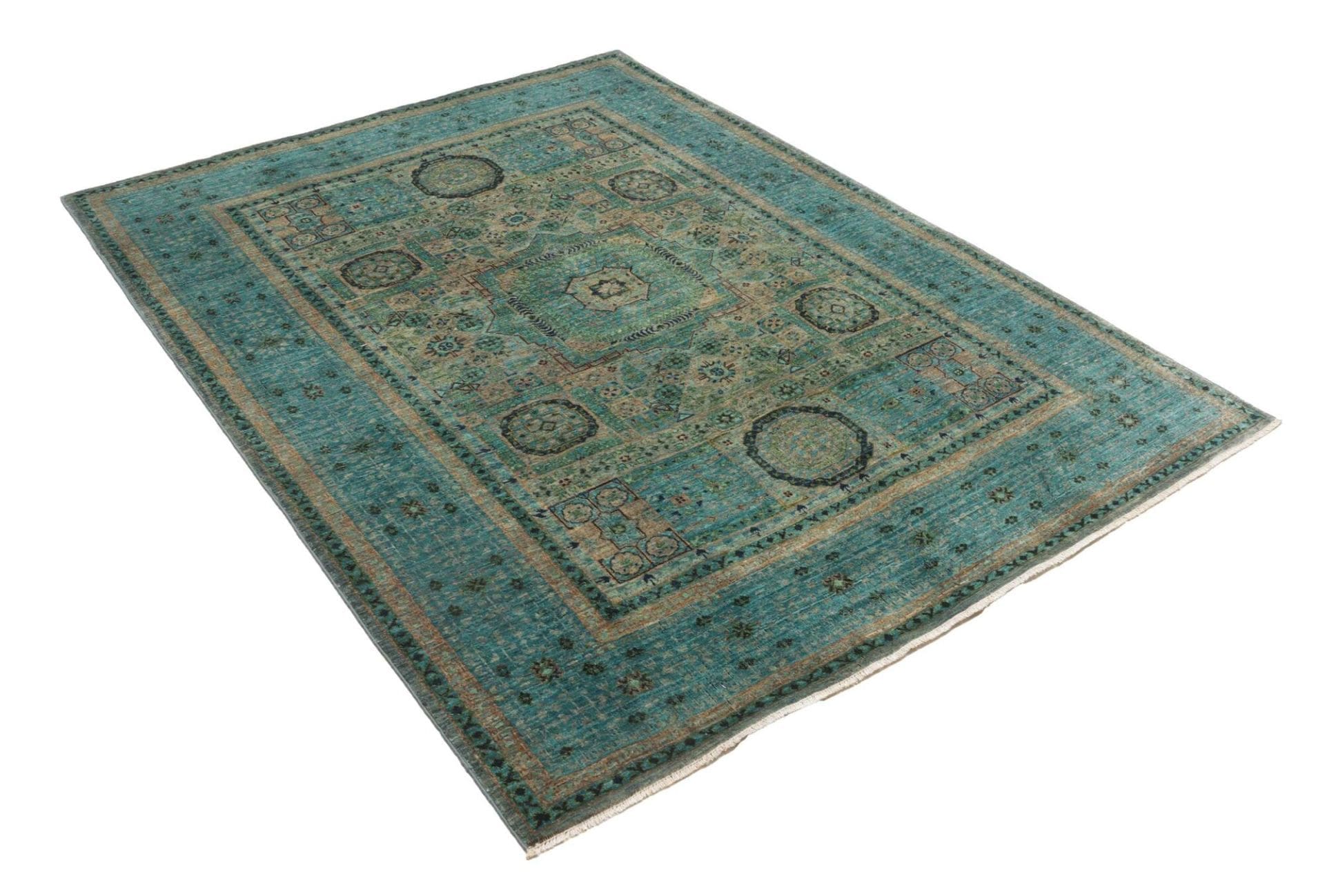 Handgeknüpfter Mamluk Orientteppich, 149 × 202 cm, Wolle
