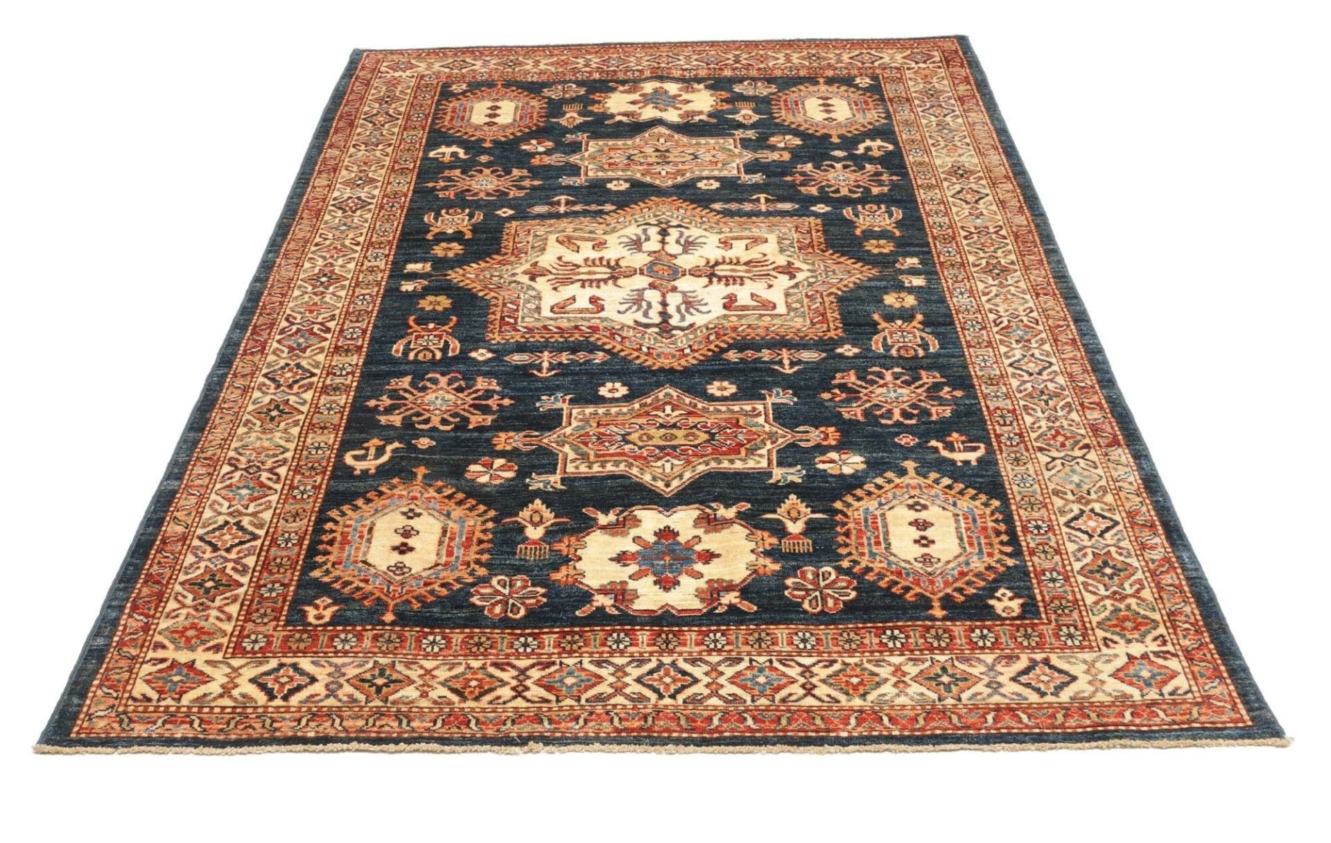 Handgeknüpfter Kazak Orientteppich, 149 × 207 cm, Wolle