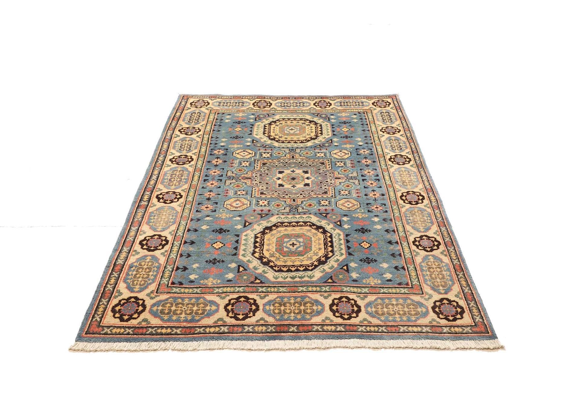 Handgeknüpfter Kazak Orientteppich, 126 × 173 cm, Wolle