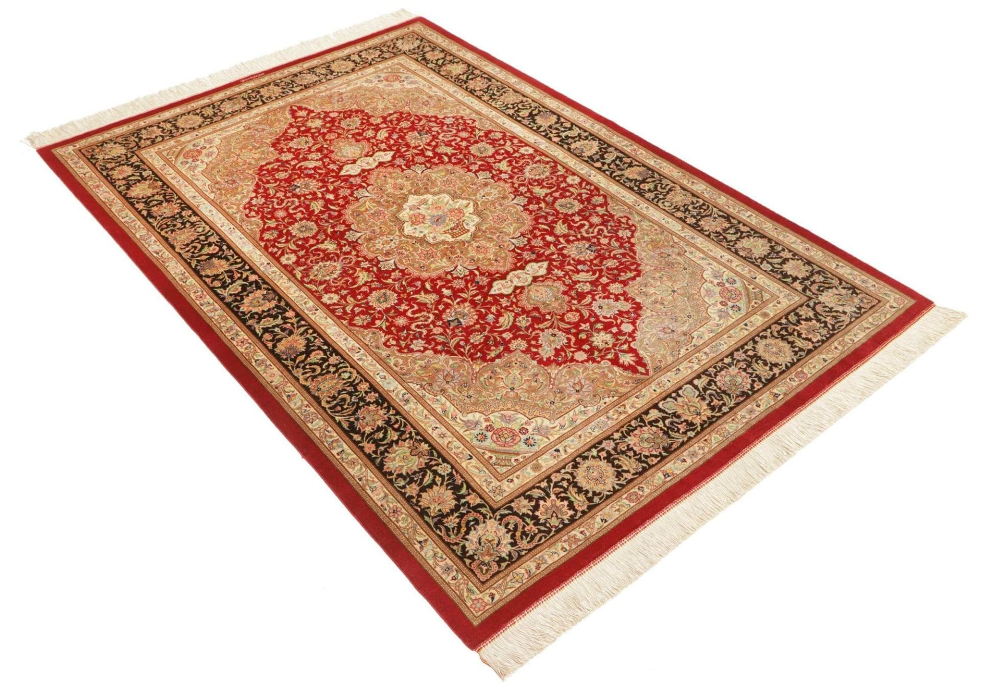 Ghom Perserteppich aus Iran, 138 × 197 cm