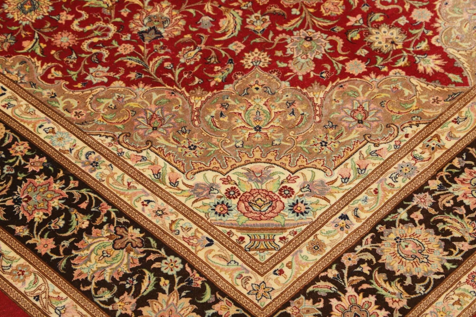 Ghom Perserteppich aus Iran, 138 × 197 cm