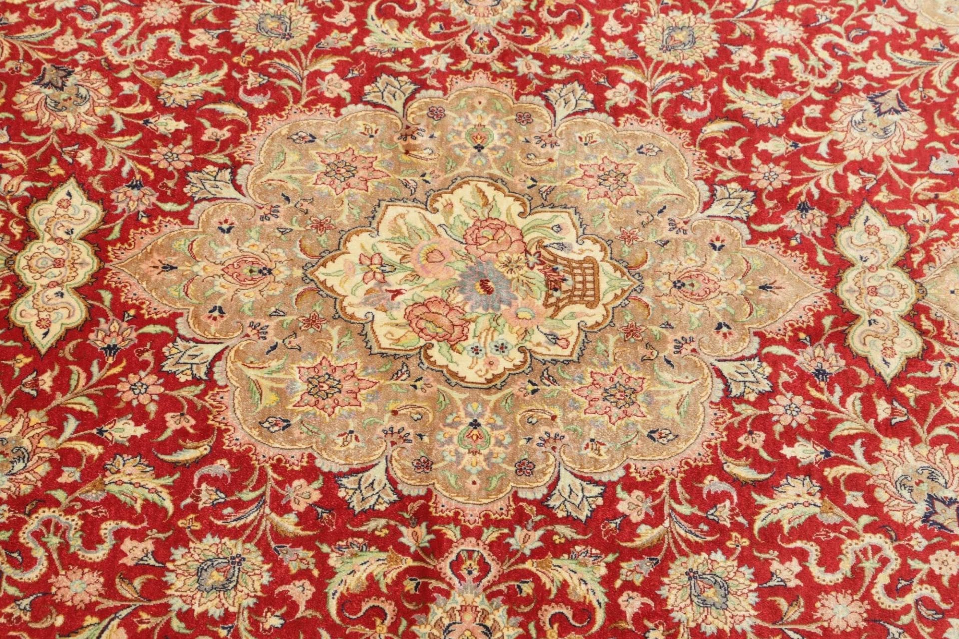 Ghom Perserteppich aus Iran, 138 × 197 cm