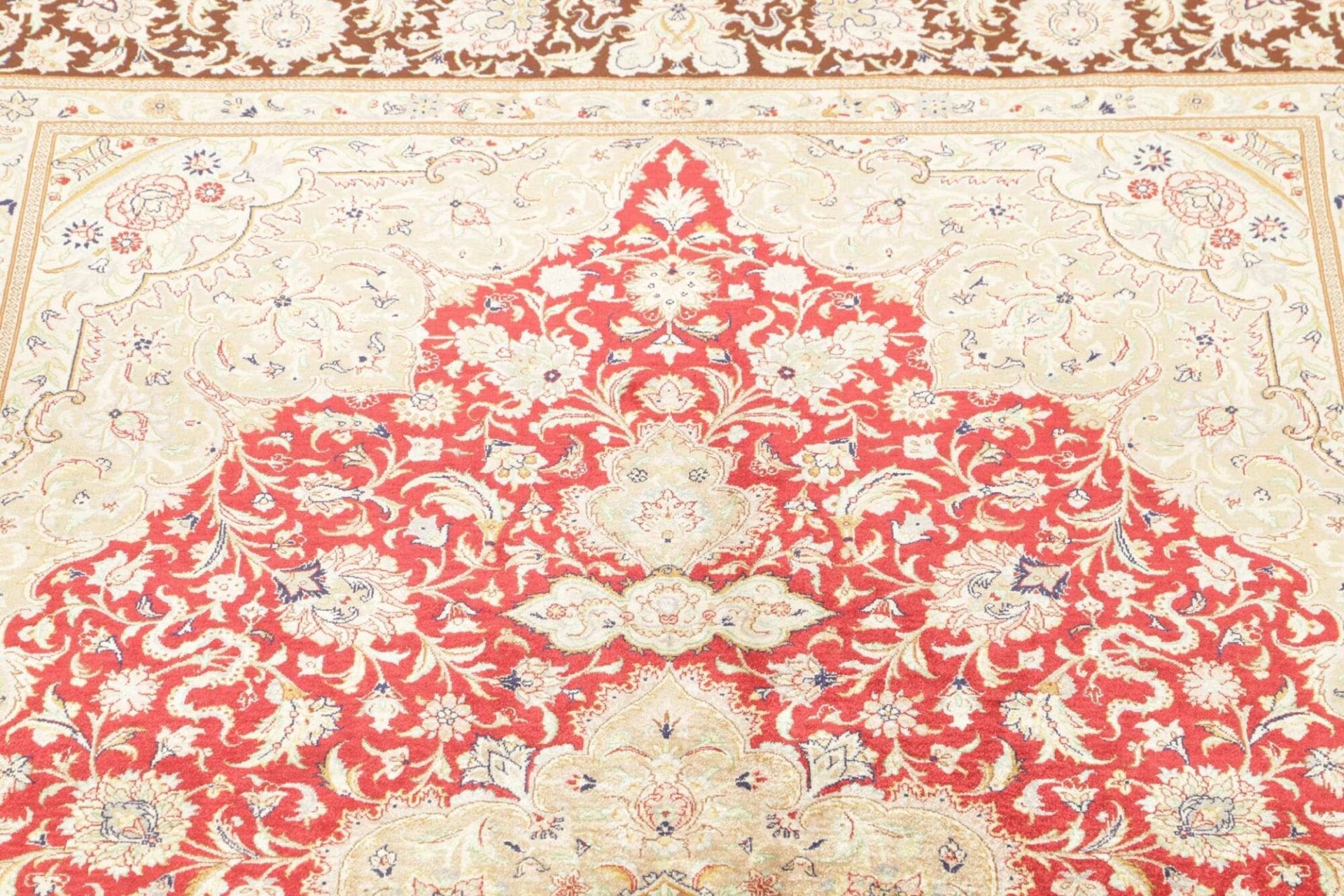Ghom Perserteppich aus Iran, 138 × 197 cm