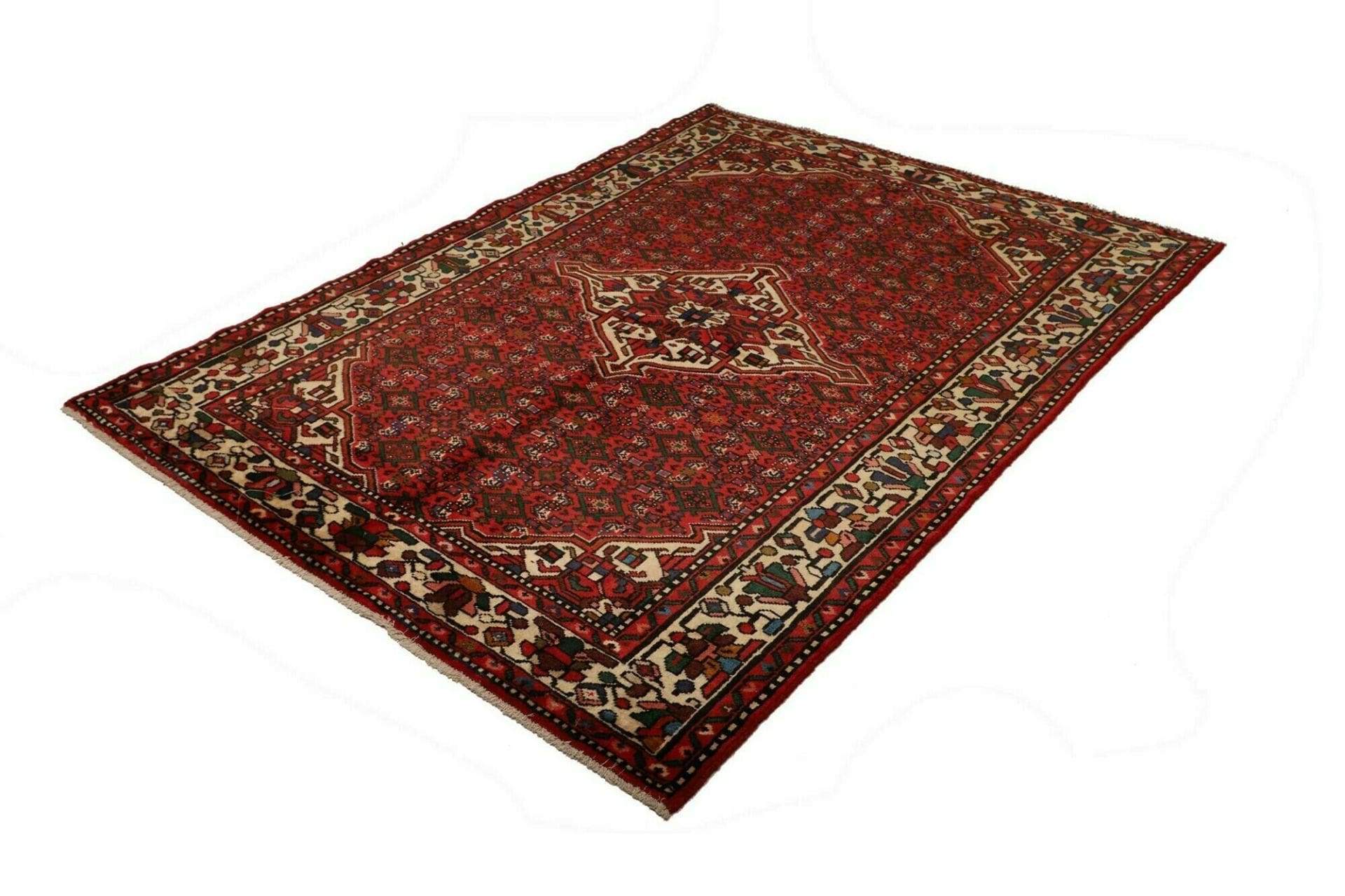 Hamadan Herati Perserteppich 151 × 199 cm aus Wolle, handgeknüpft