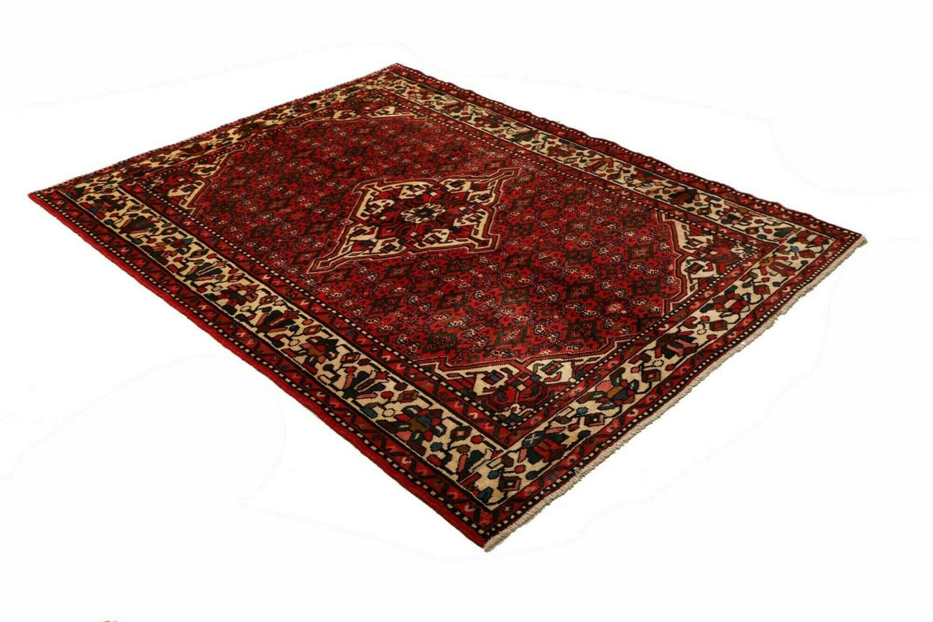 Hamadan Herati Perserteppich 151 × 199 cm aus Wolle, handgeknüpft