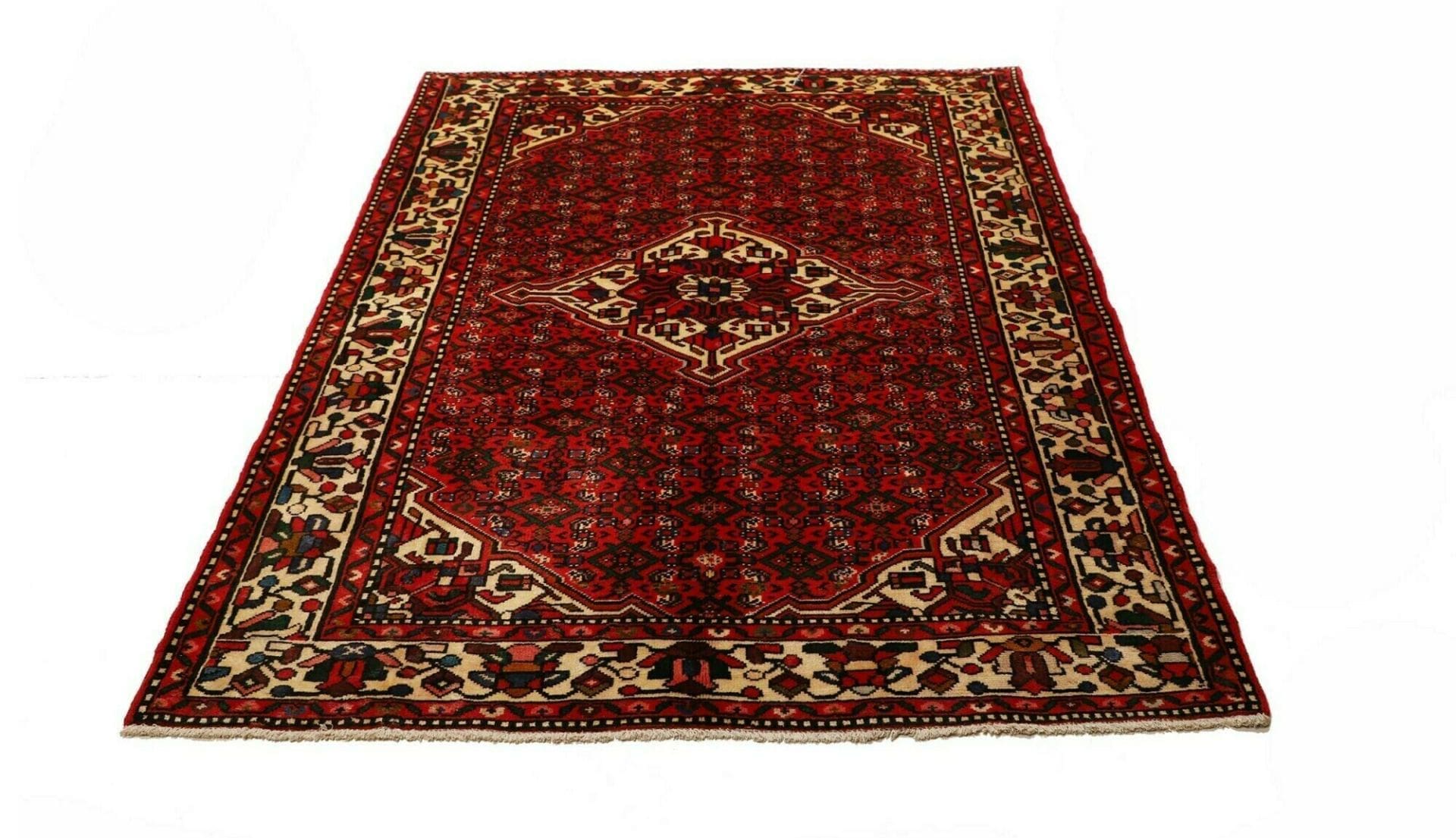 Hamadan Herati Perserteppich 151 × 199 cm aus Wolle, handgeknüpft