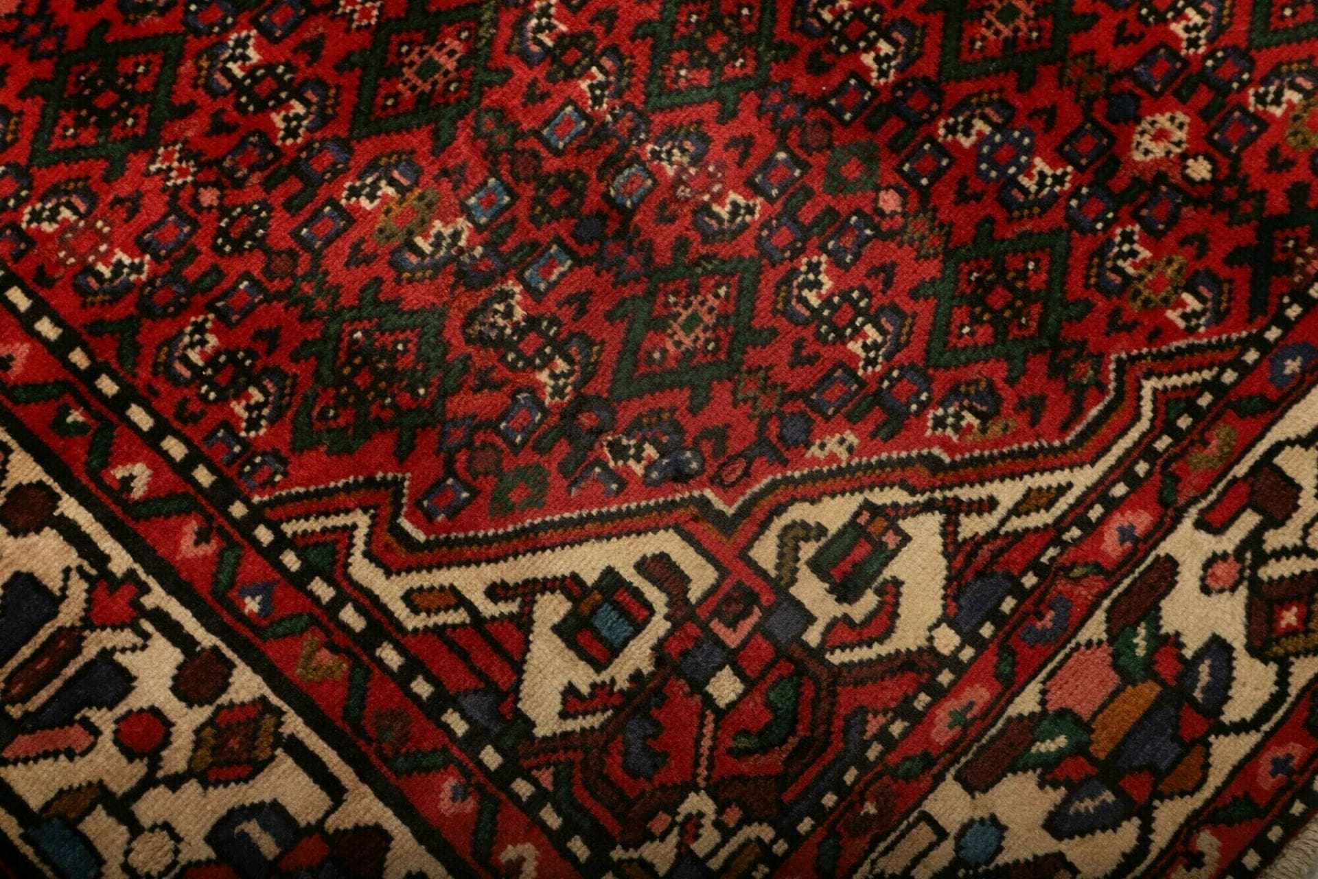 Hamadan Herati Perserteppich 151 × 199 cm aus Wolle, handgeknüpft