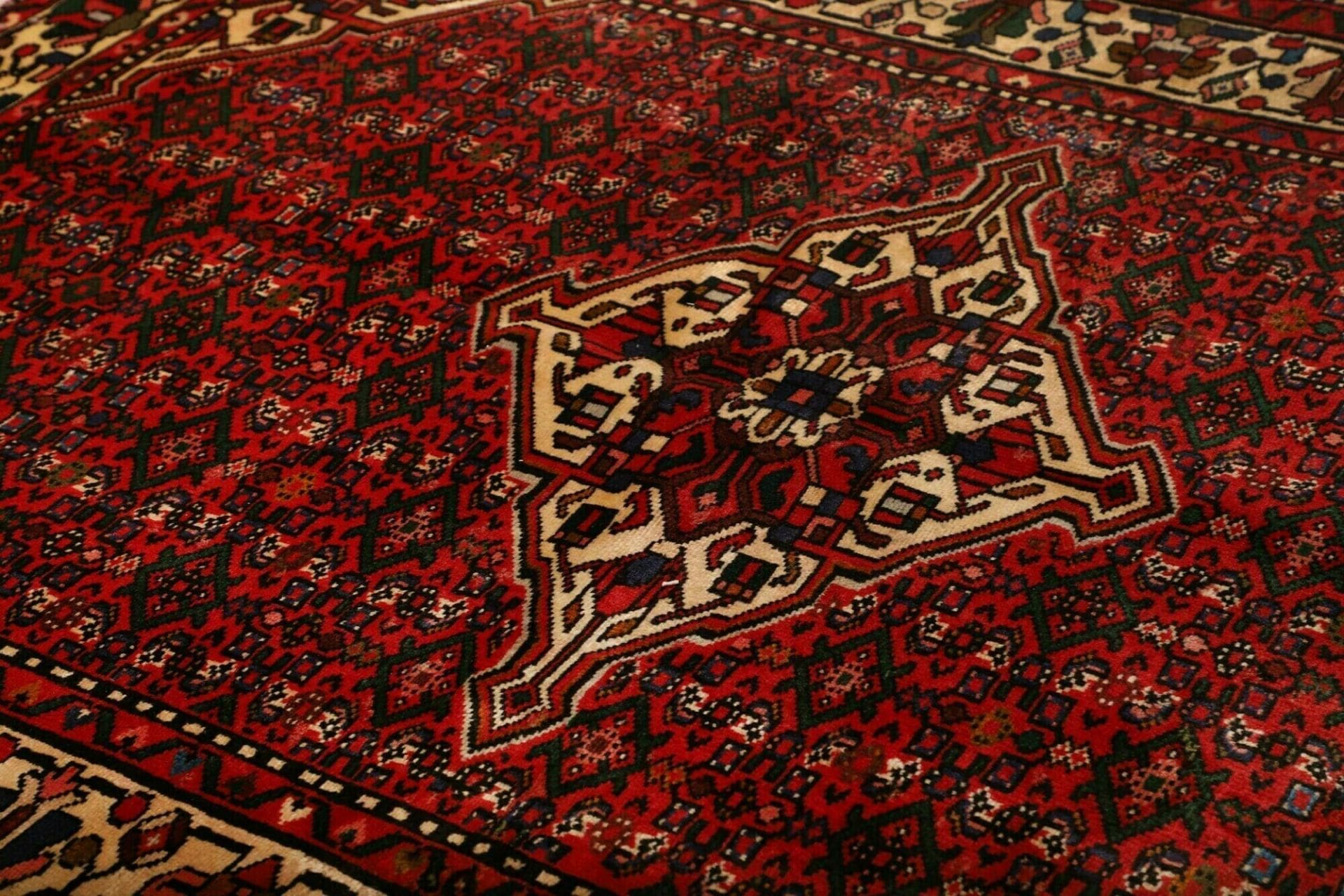 Hamadan Herati Perserteppich 151 × 199 cm aus Wolle, handgeknüpft