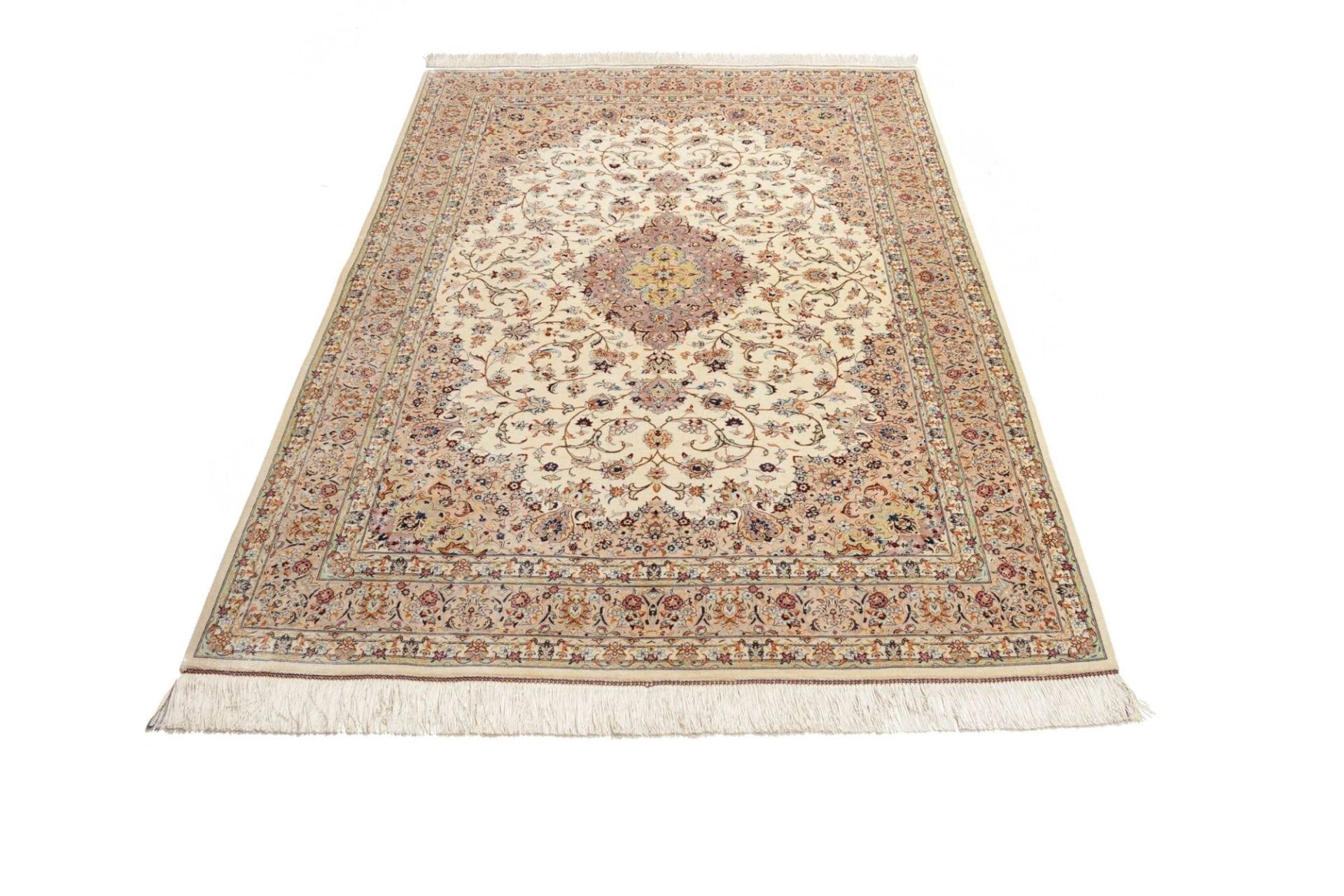 Ghom Perserteppich aus Iran, 141 × 200 cm