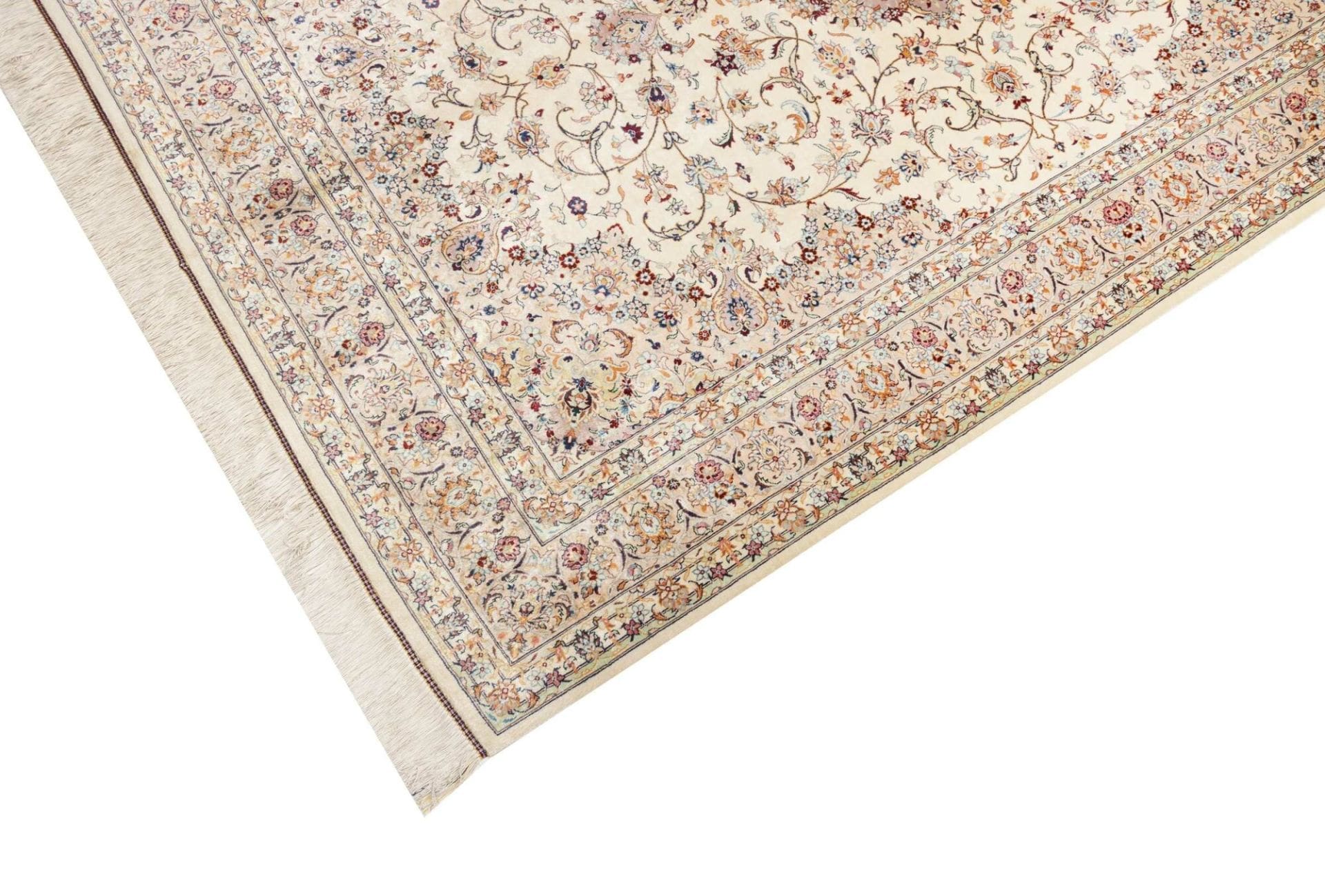 Ghom Perserteppich aus Iran, 141 × 200 cm