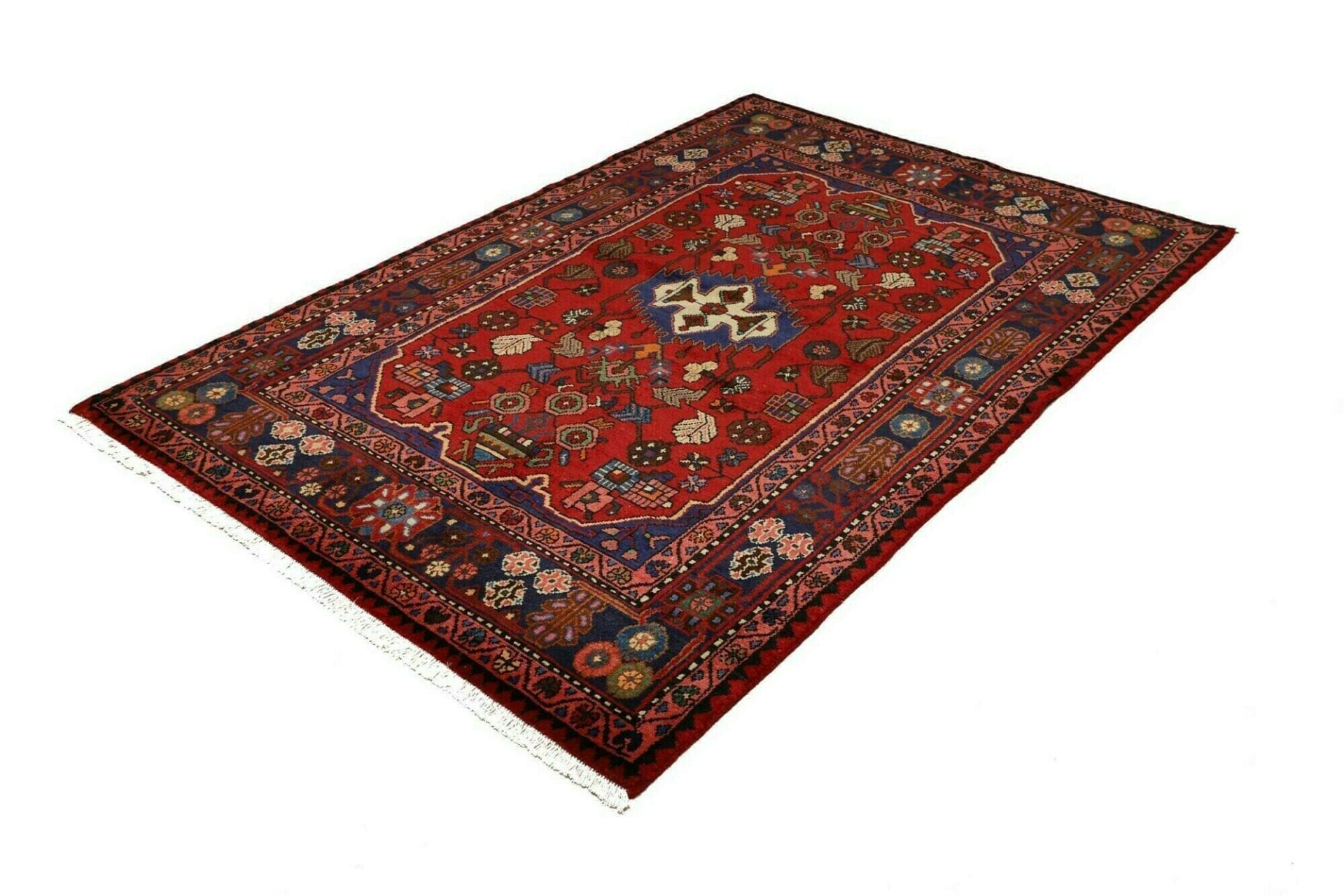 Handgeknüpfter Hamadan Herati Perserteppich 139 × 202 cm
