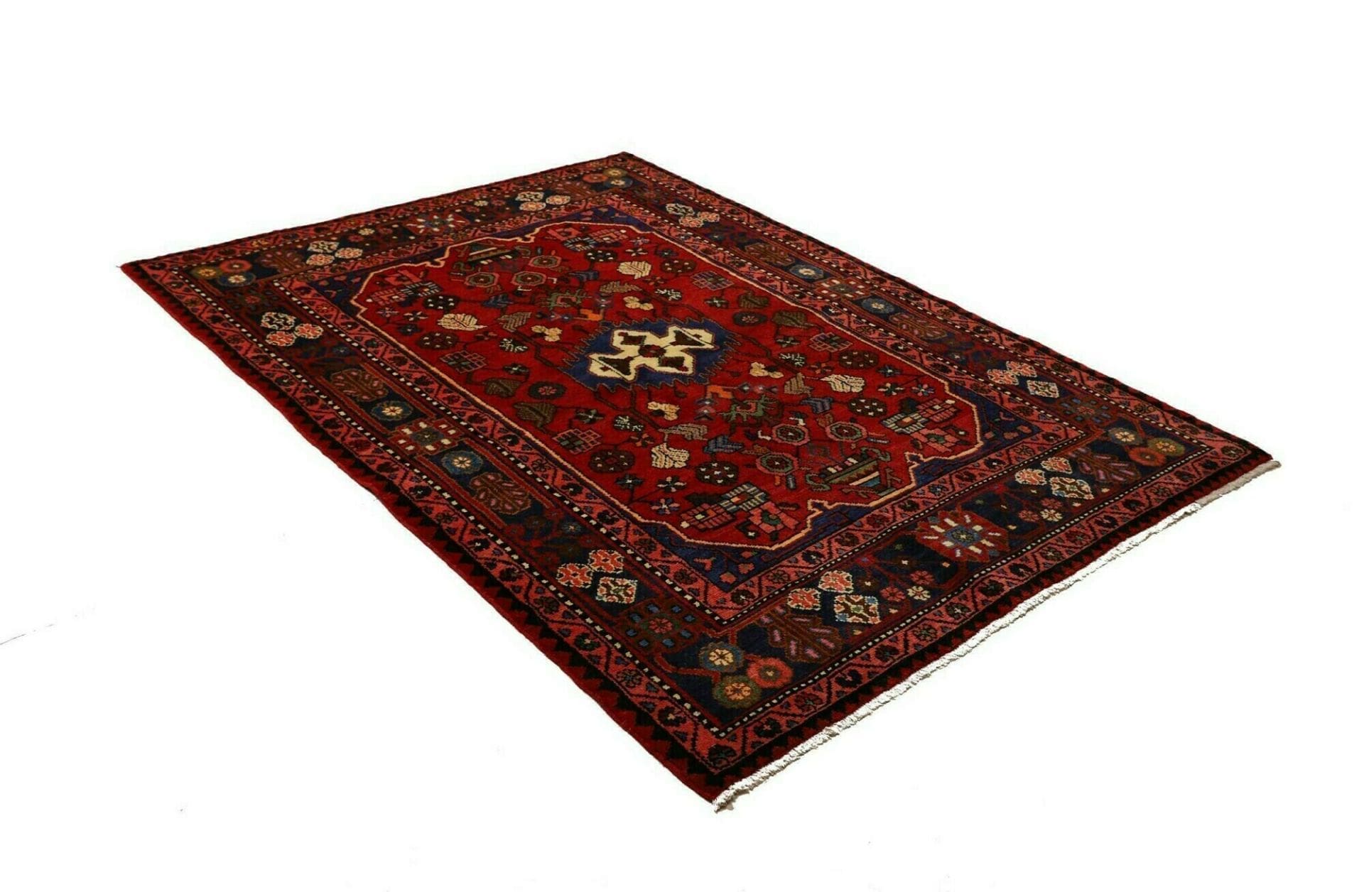 Handgeknüpfter Hamadan Herati Perserteppich 139 × 202 cm