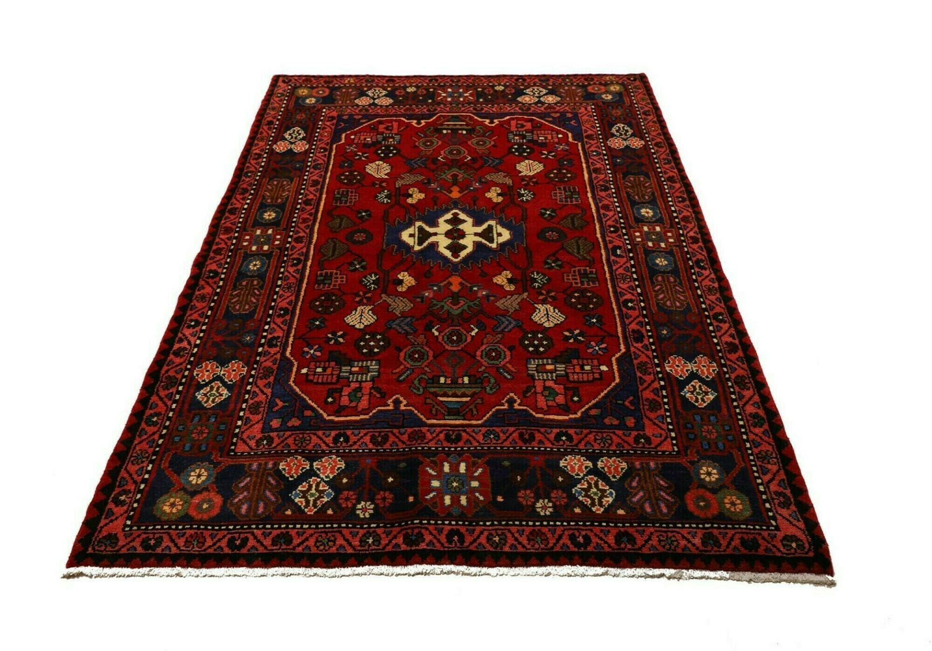 Handgeknüpfter Hamadan Herati Perserteppich 139 × 202 cm