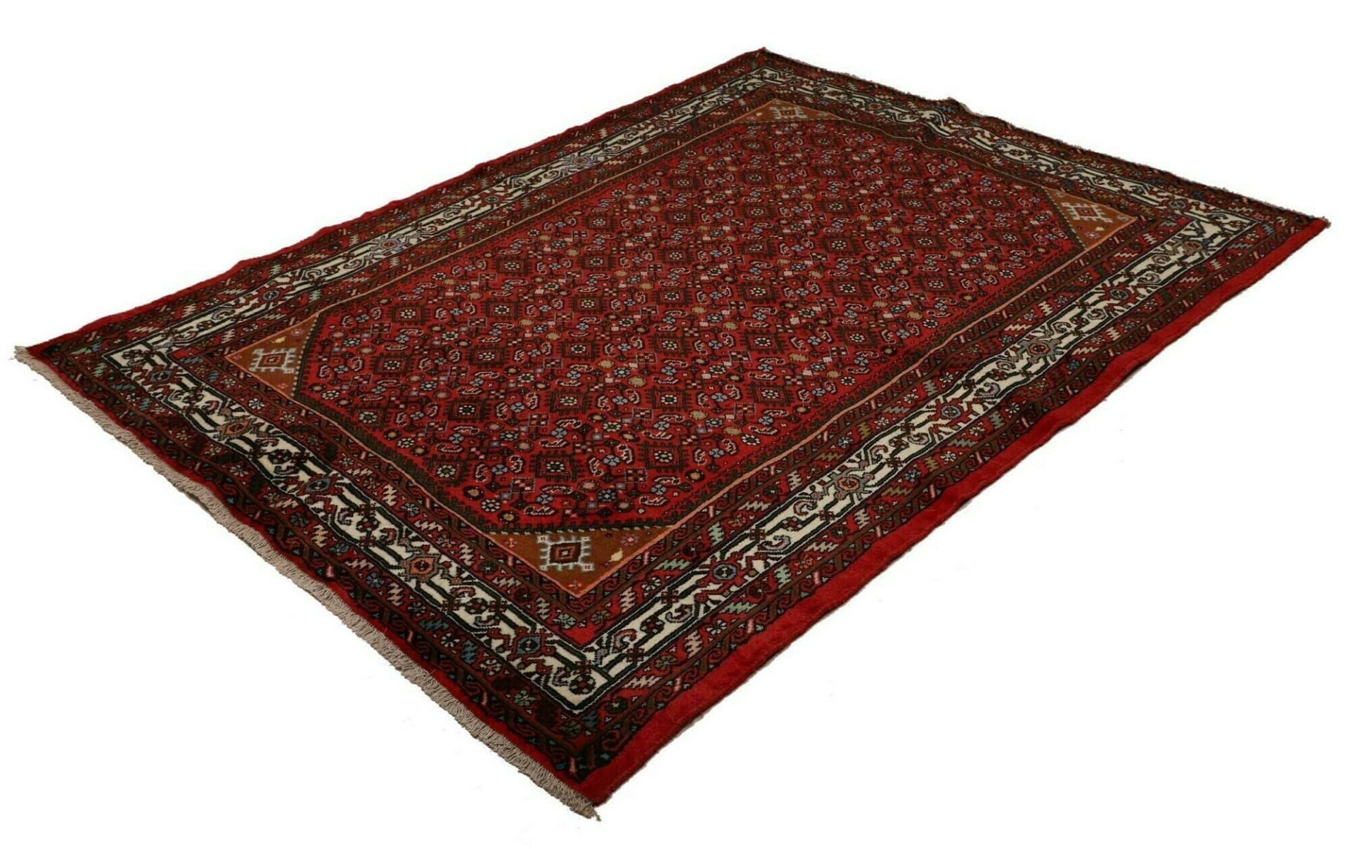 Handgeknüpfter Hamadan Perserteppich 153 × 198 cm