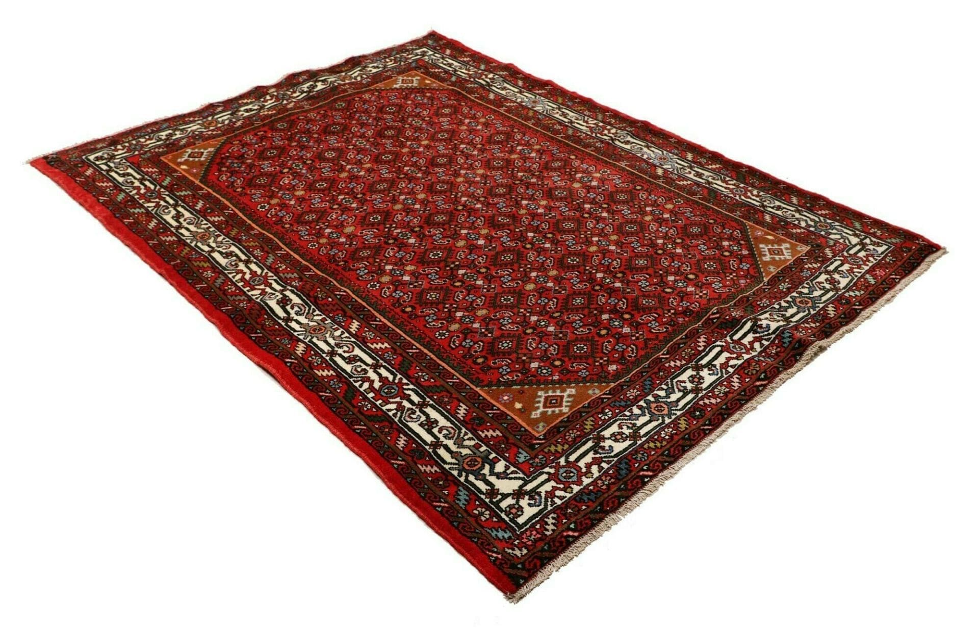 Handgeknüpfter Hamadan Perserteppich 153 × 198 cm
