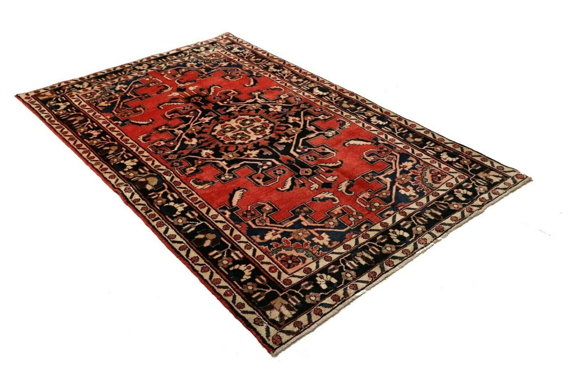 Hamadan Herati Perserteppich aus Iran, 135 × 195 cm