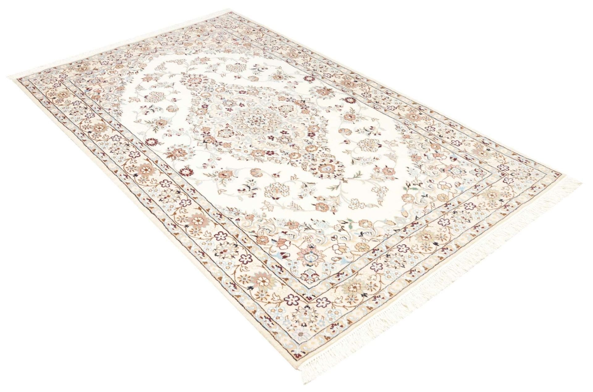 Handgeknüpfter Nain Perserteppich, 133 × 215 cm, Wolle