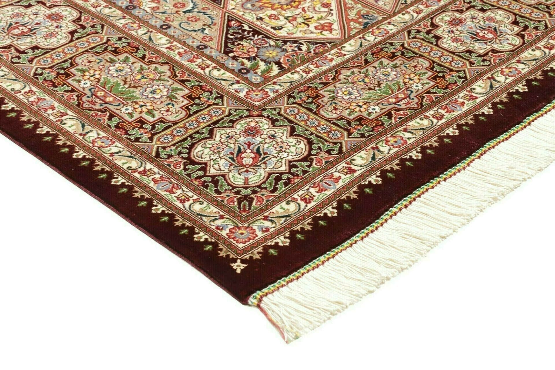 Ghom Perserteppich aus Iran, 136 × 200 cm