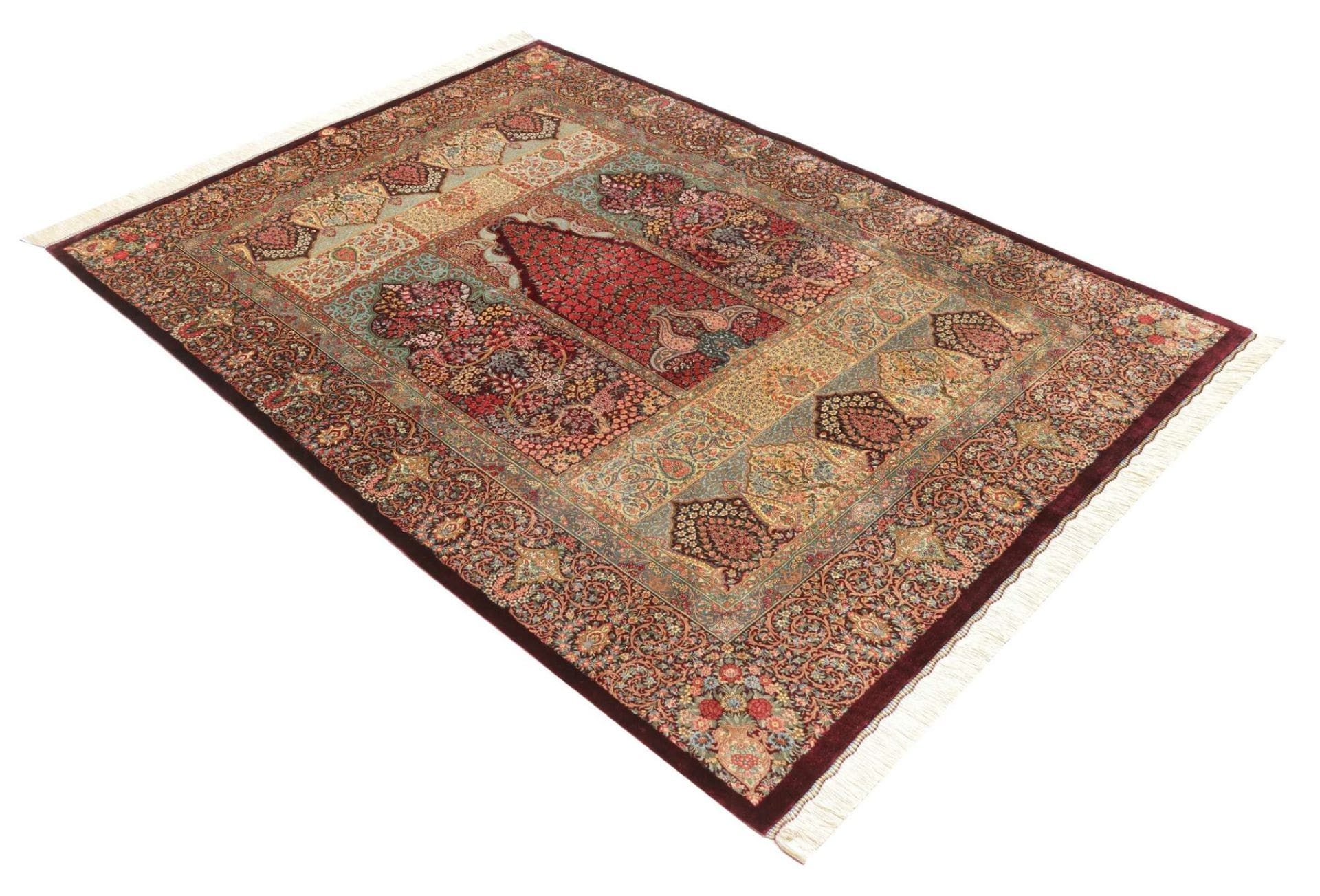 Ghom Perserteppich aus Iran, 142 × 200 cm