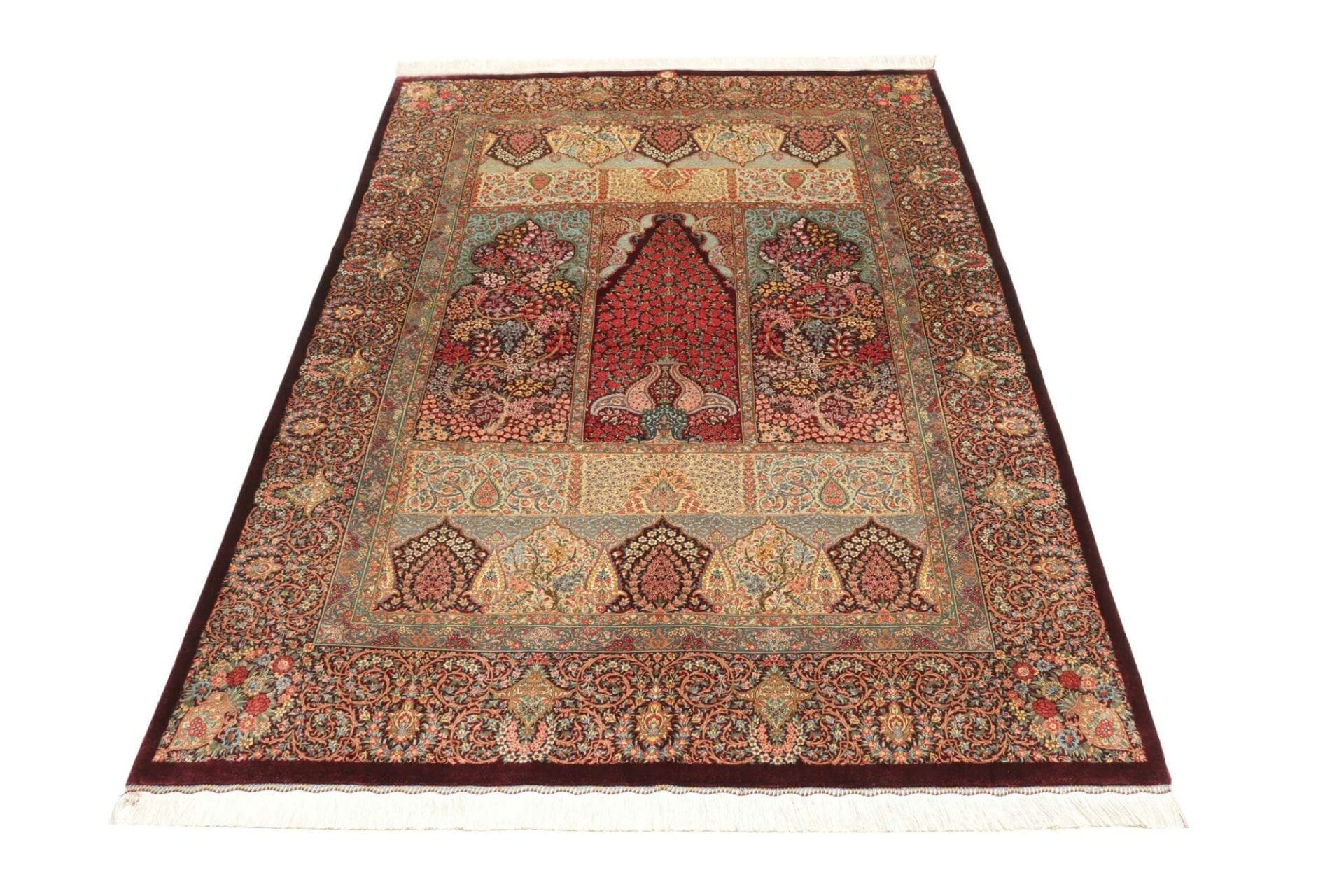 Ghom Perserteppich aus Iran, 142 × 200 cm