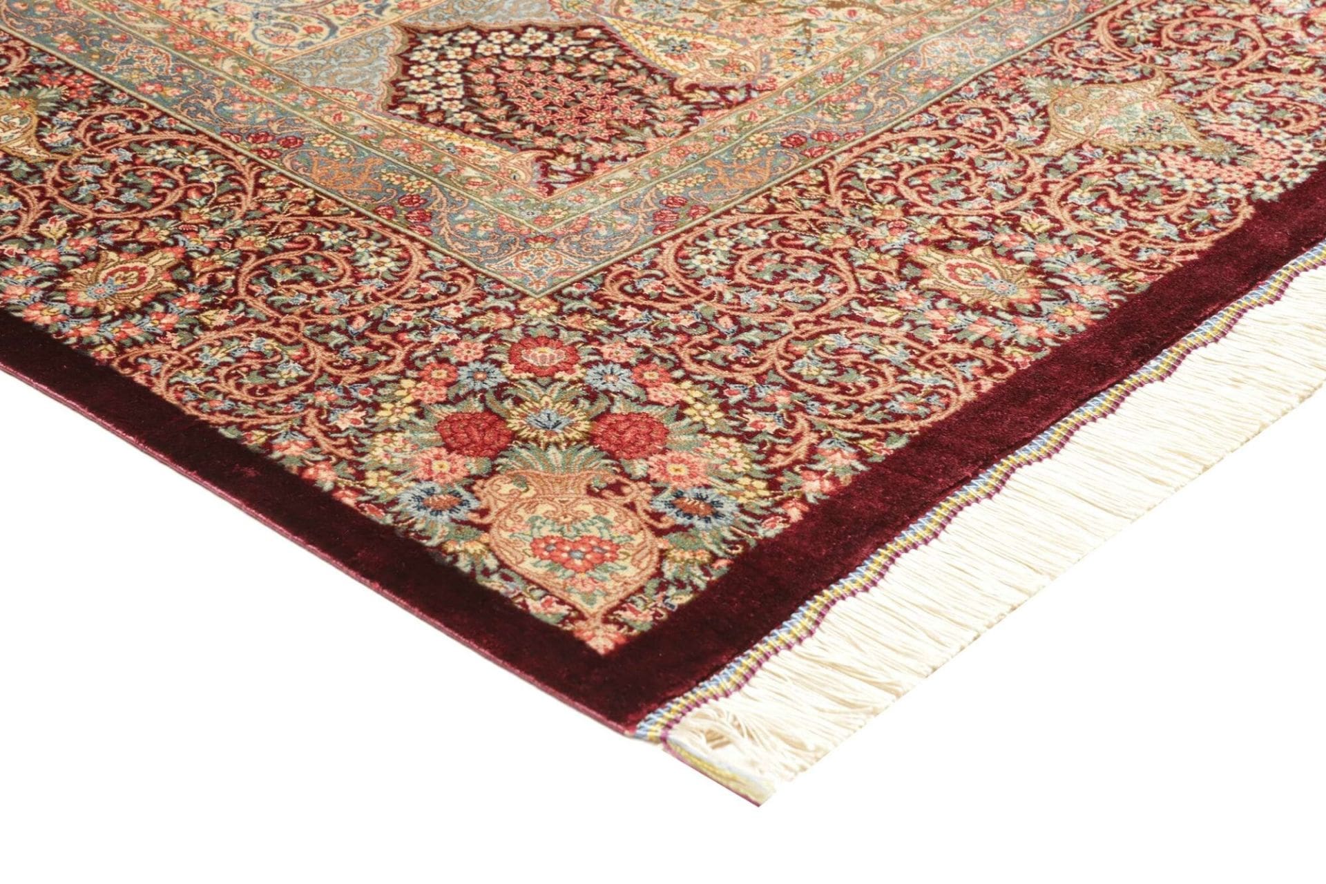 Ghom Perserteppich aus Iran, 142 × 200 cm
