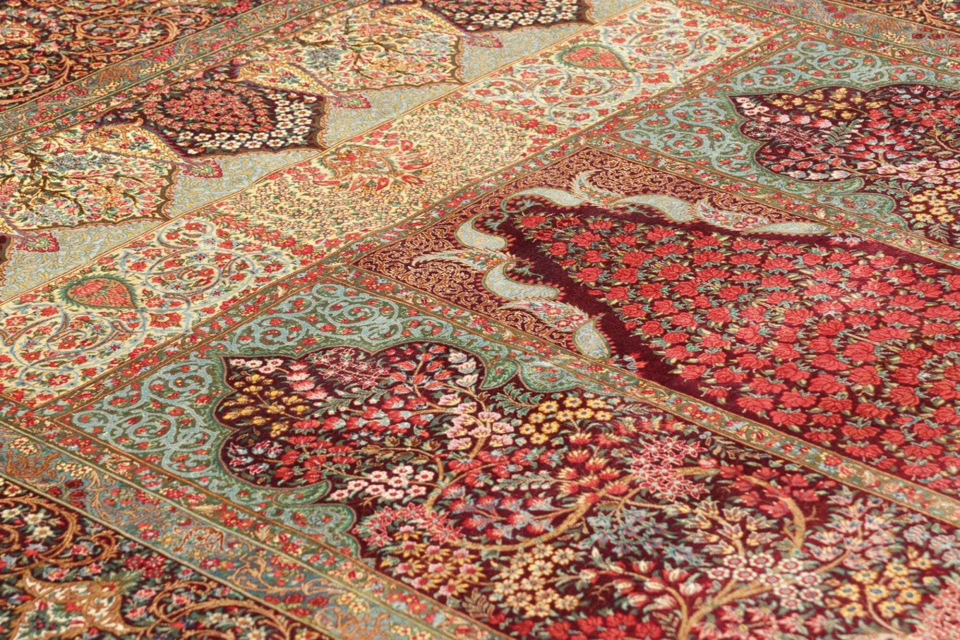Ghom Perserteppich aus Iran, 142 × 200 cm