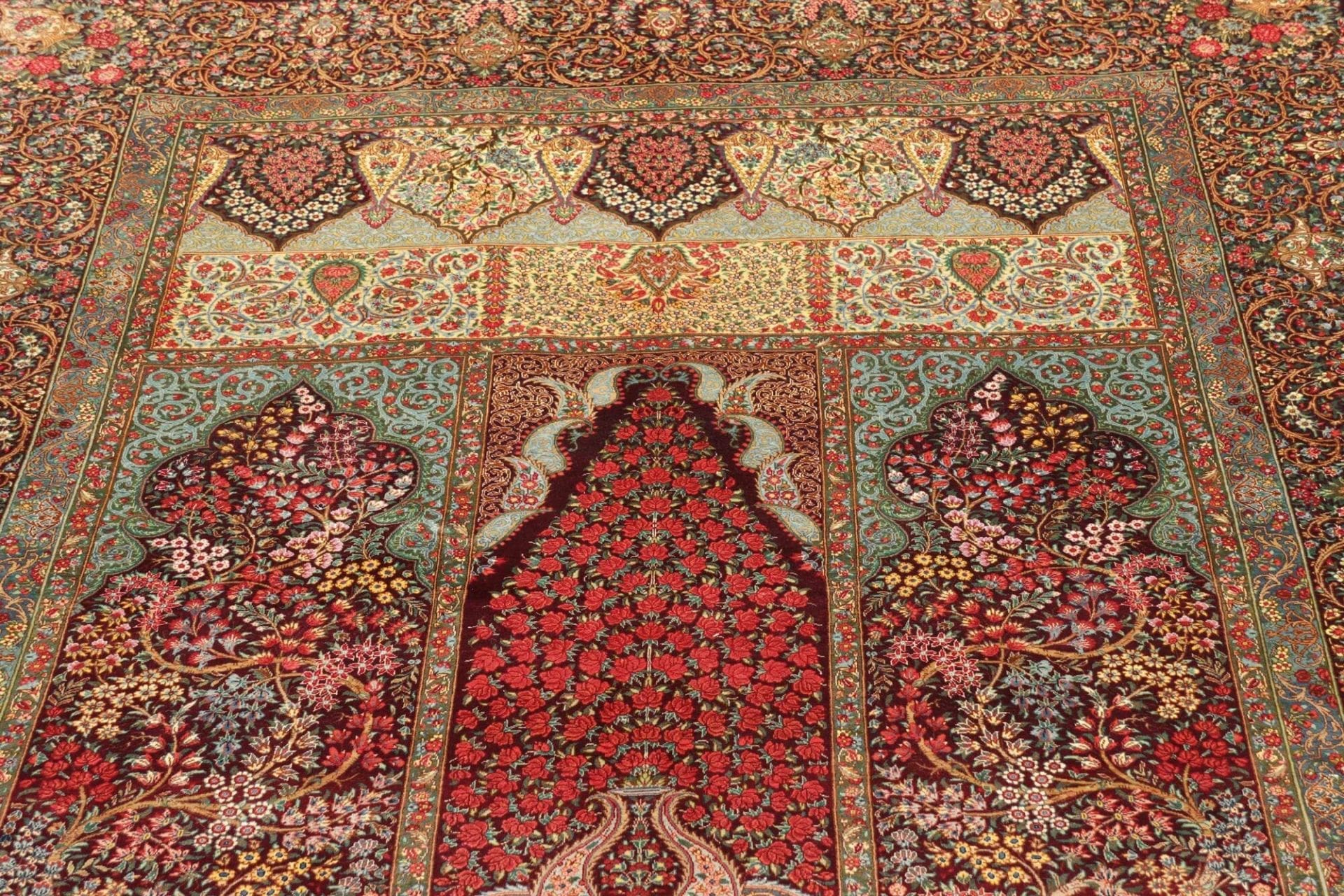 Ghom Perserteppich aus Iran, 142 × 200 cm