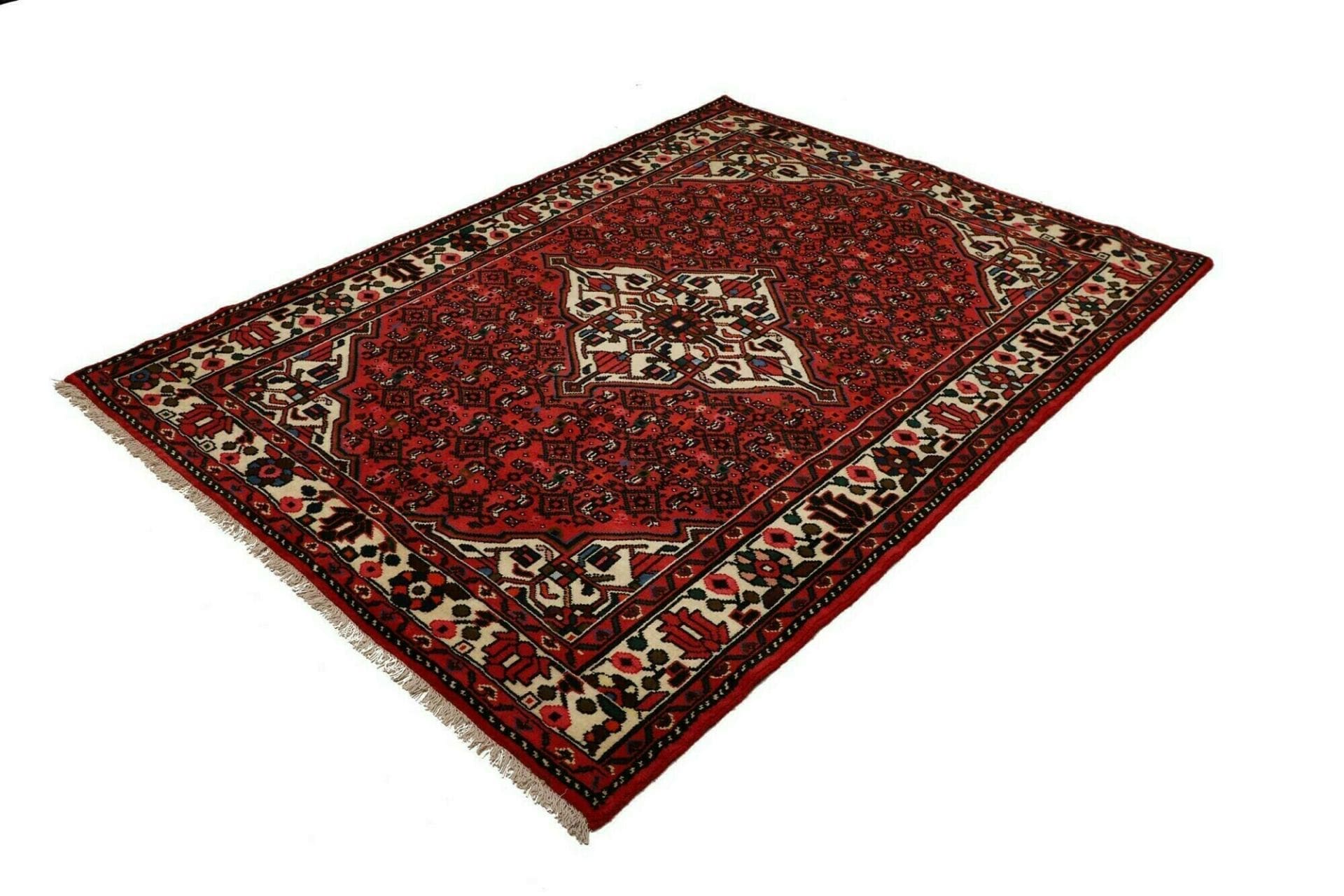 Handgeknüpfter Hamadan Herati Perserteppich 149 × 198 cm